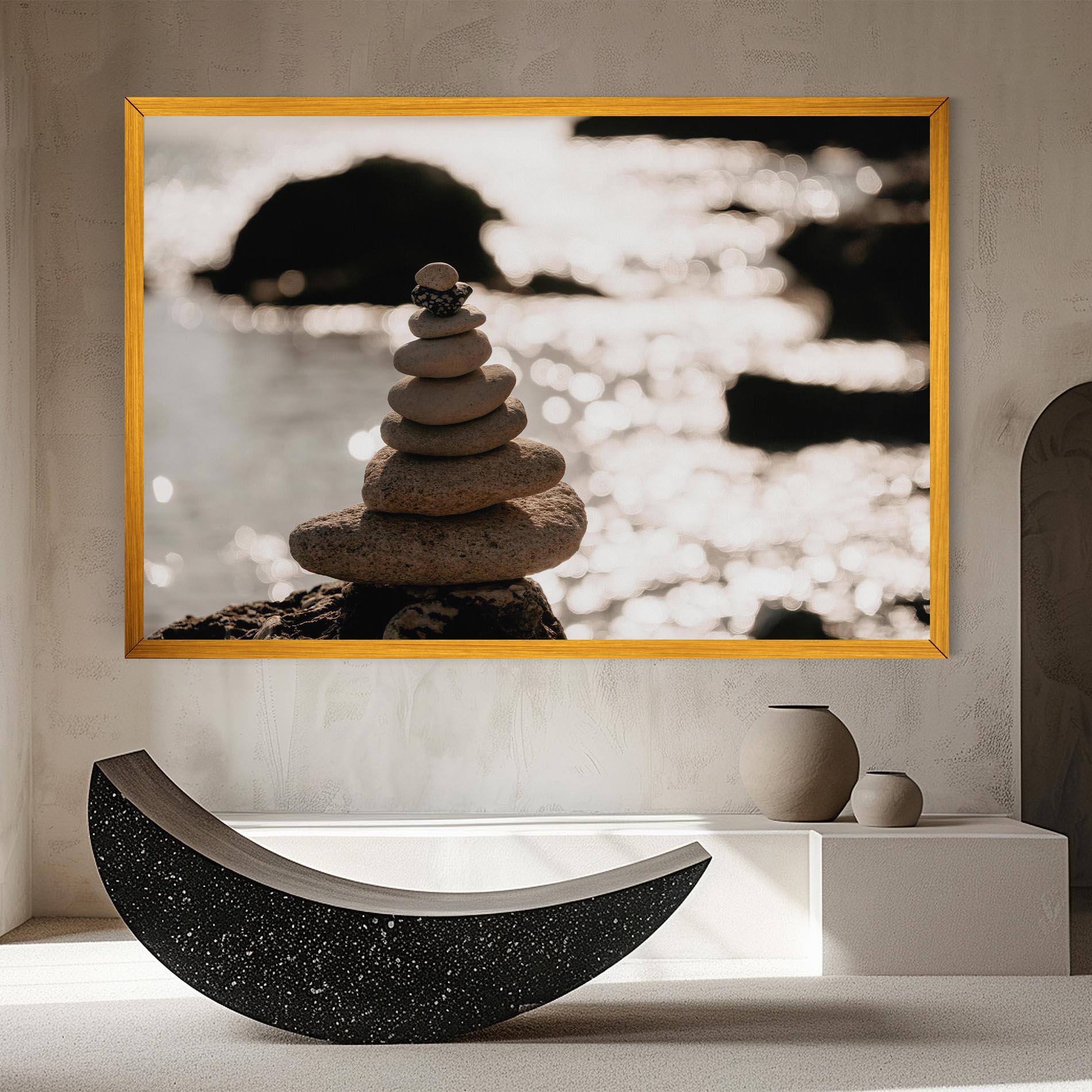 Leinwandbild Pyramid Stones mockup 8