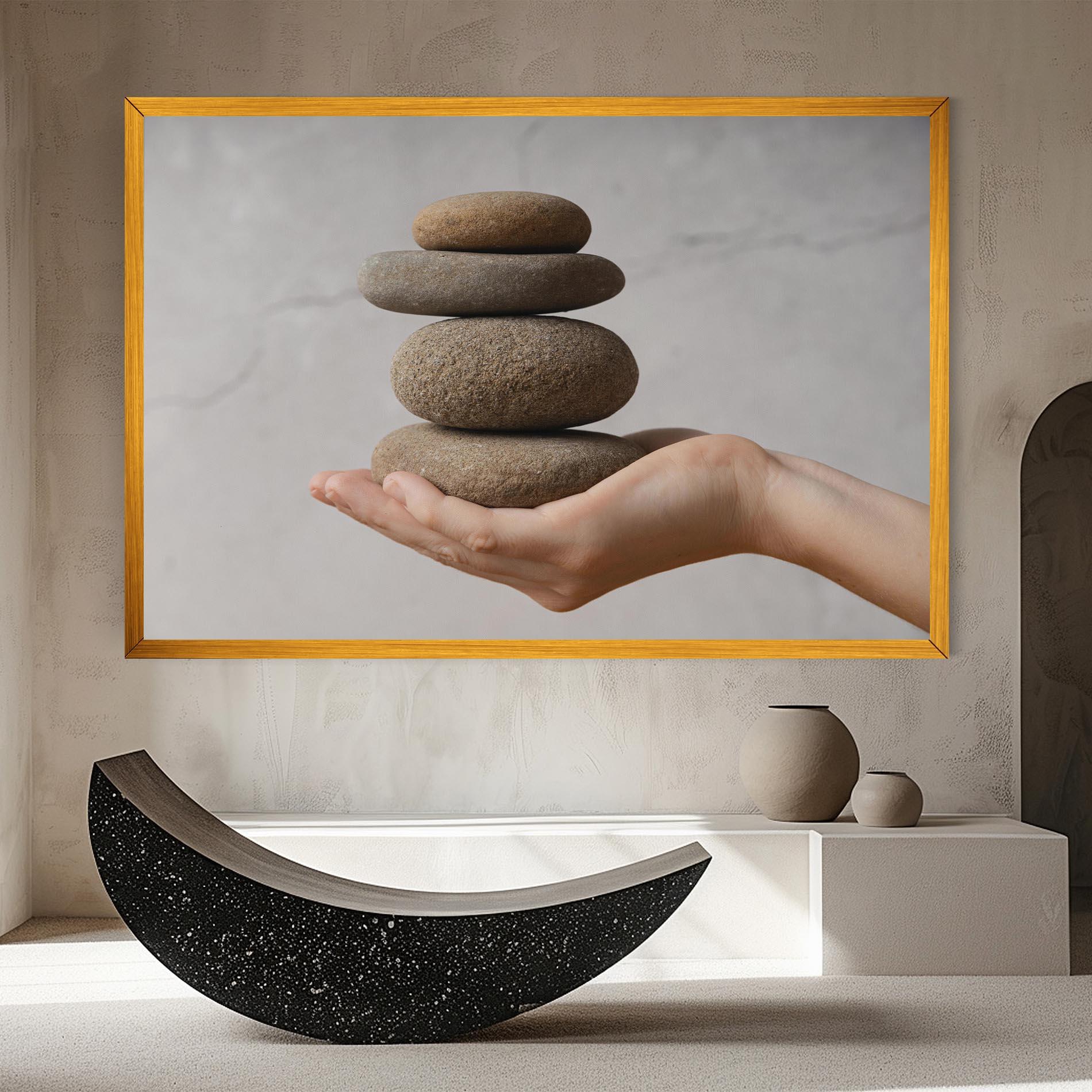 Leinwandbild Stones Meditation mockup 8