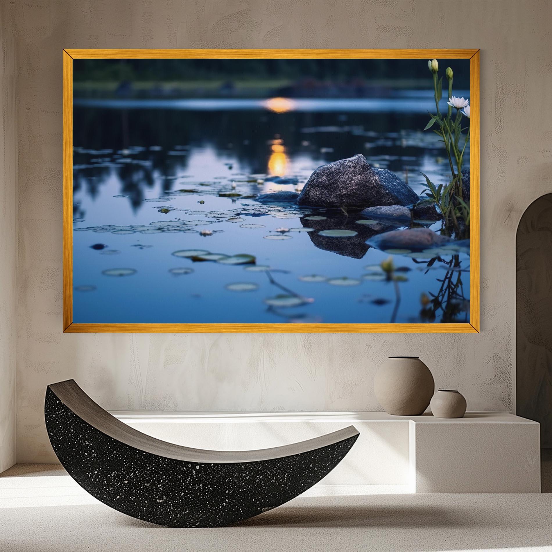 Leinwandbild Water Stones mockup 8