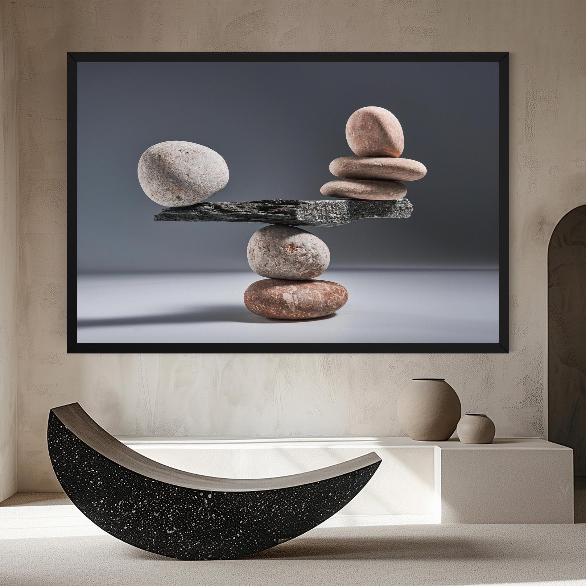 Leinwandbild Balancing Pebbles mockup 8