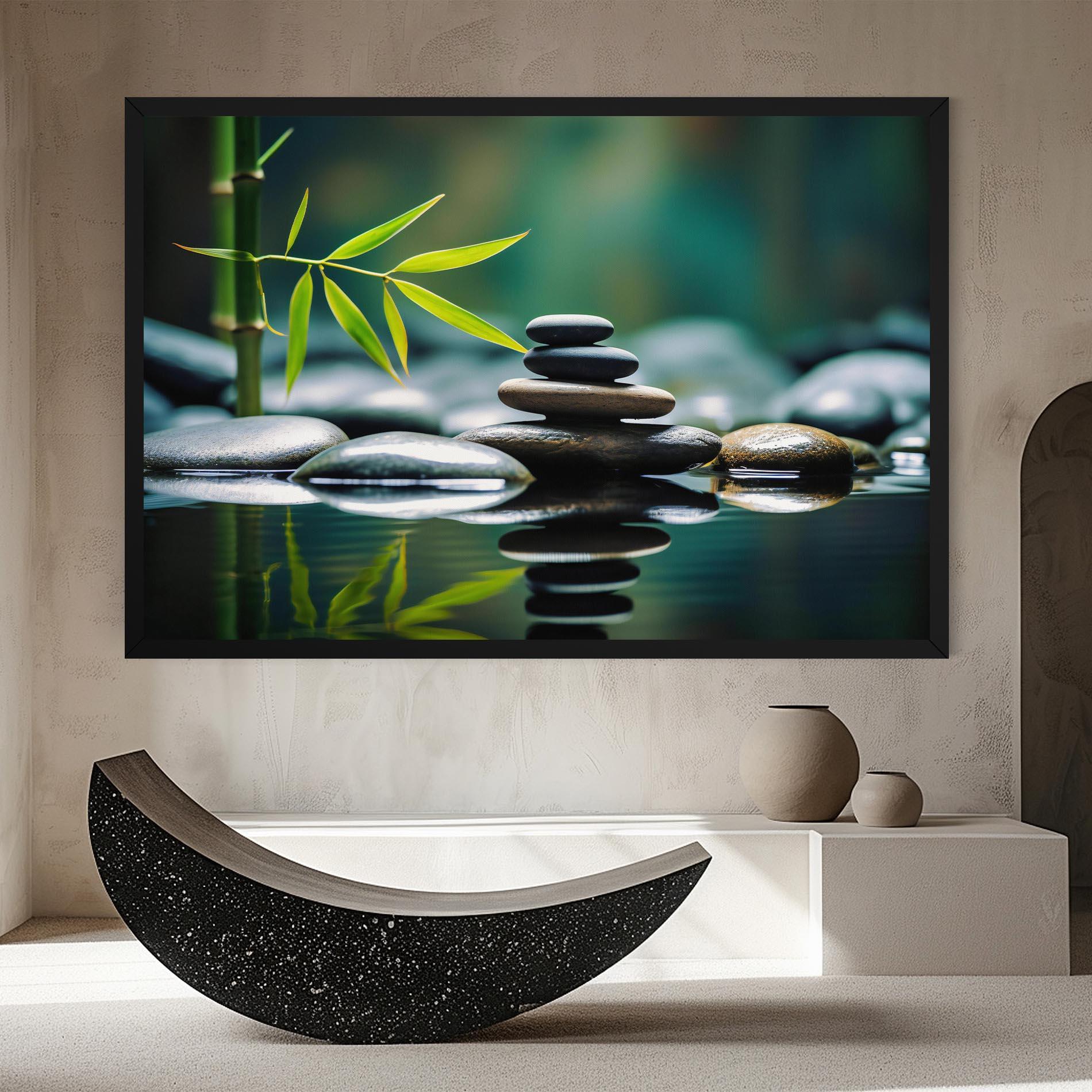 Leinwandbild Bamboo Stones mockup 8