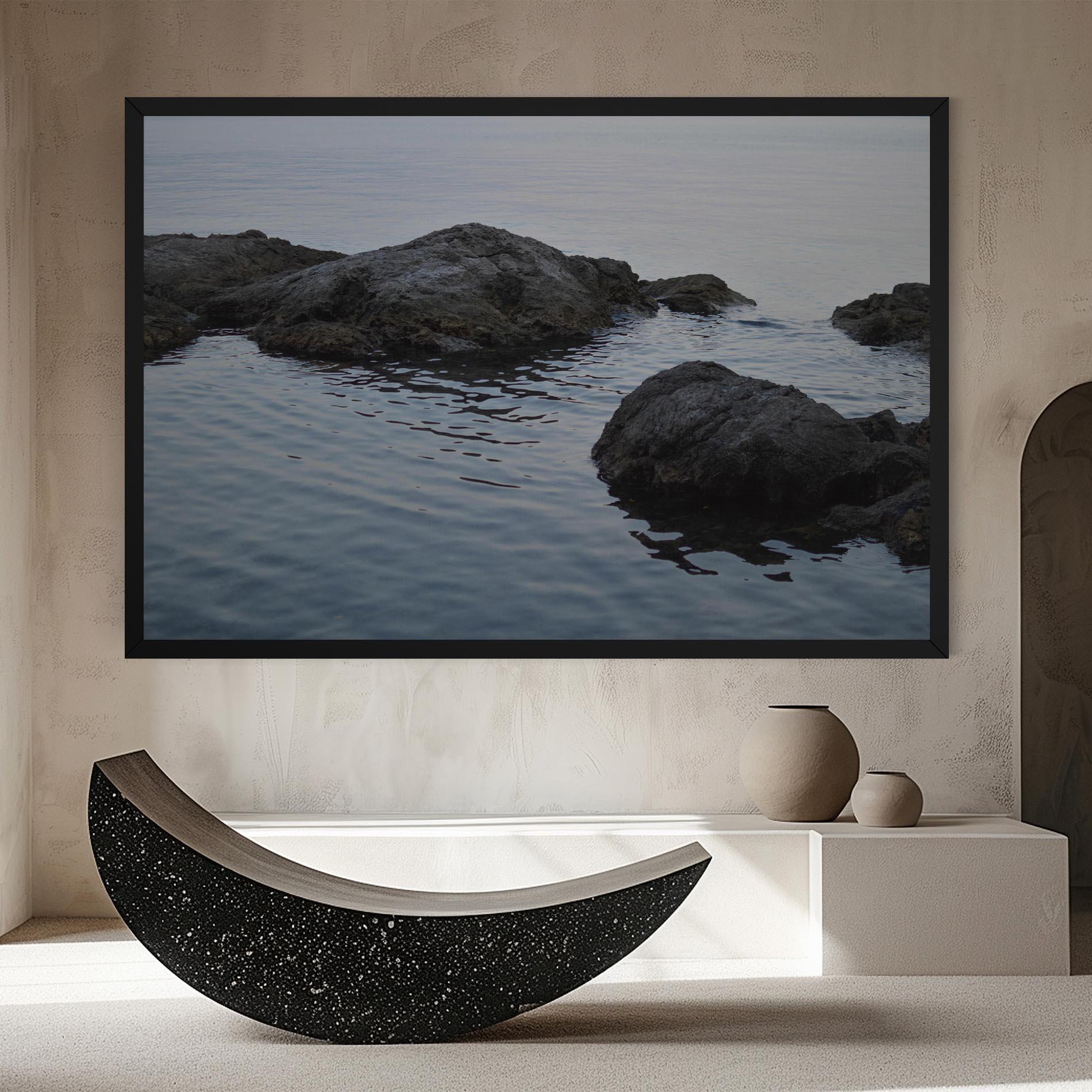 Leinwandbild Calm Water Stones mockup 8