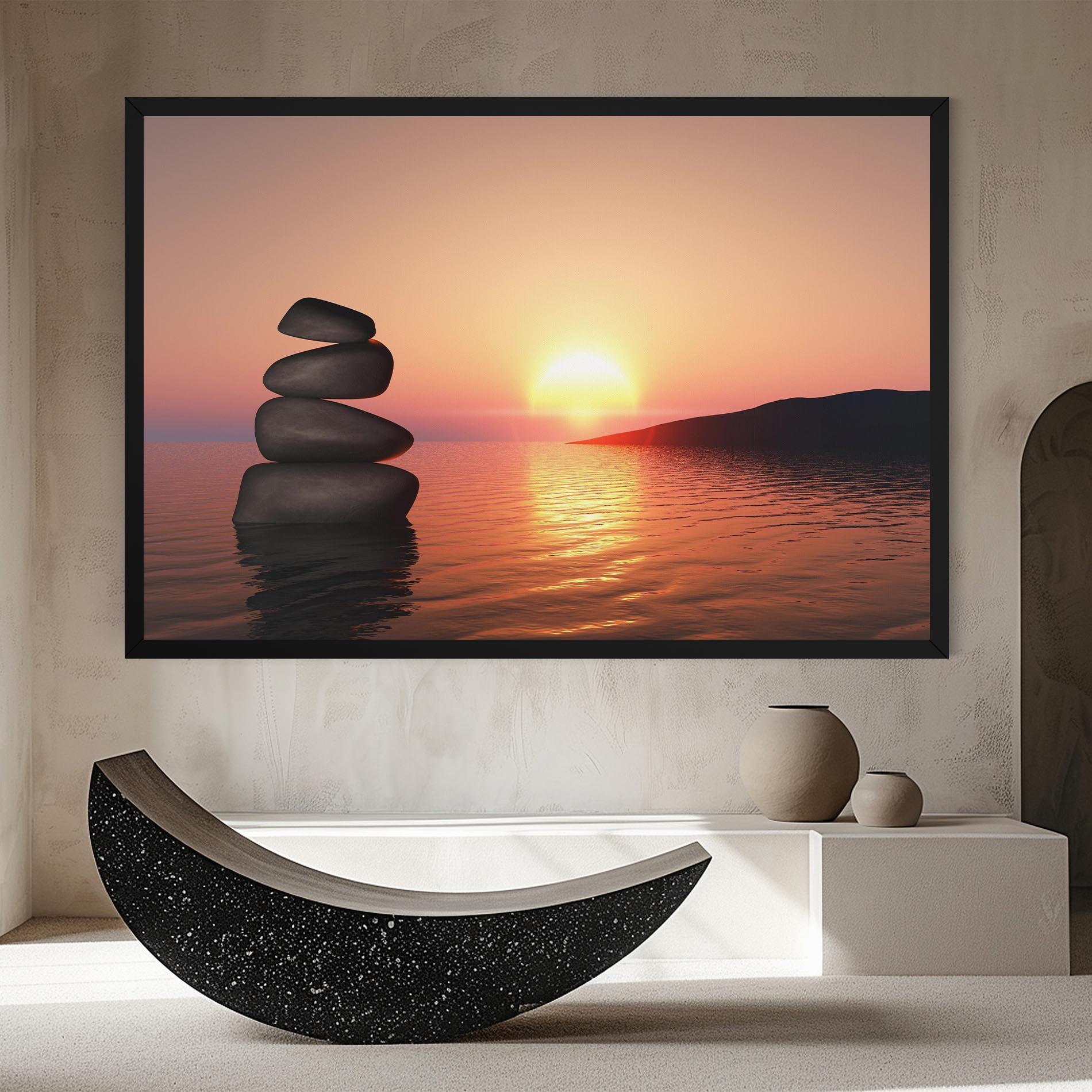 Leinwandbild Peace And Sunset mockup 8