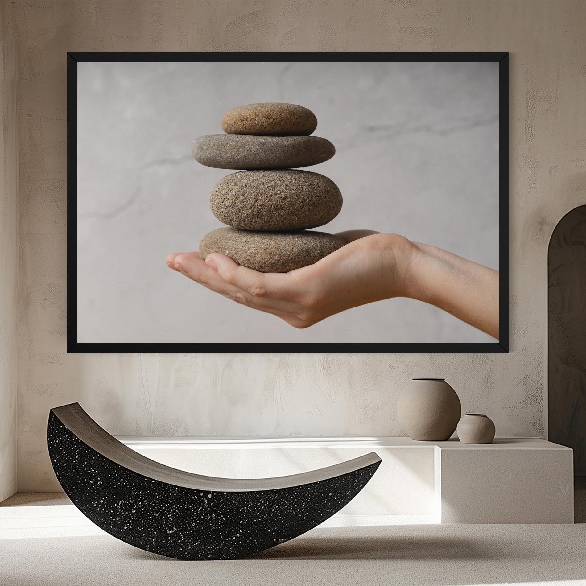 Leinwandbild Stones Meditation mockup 8