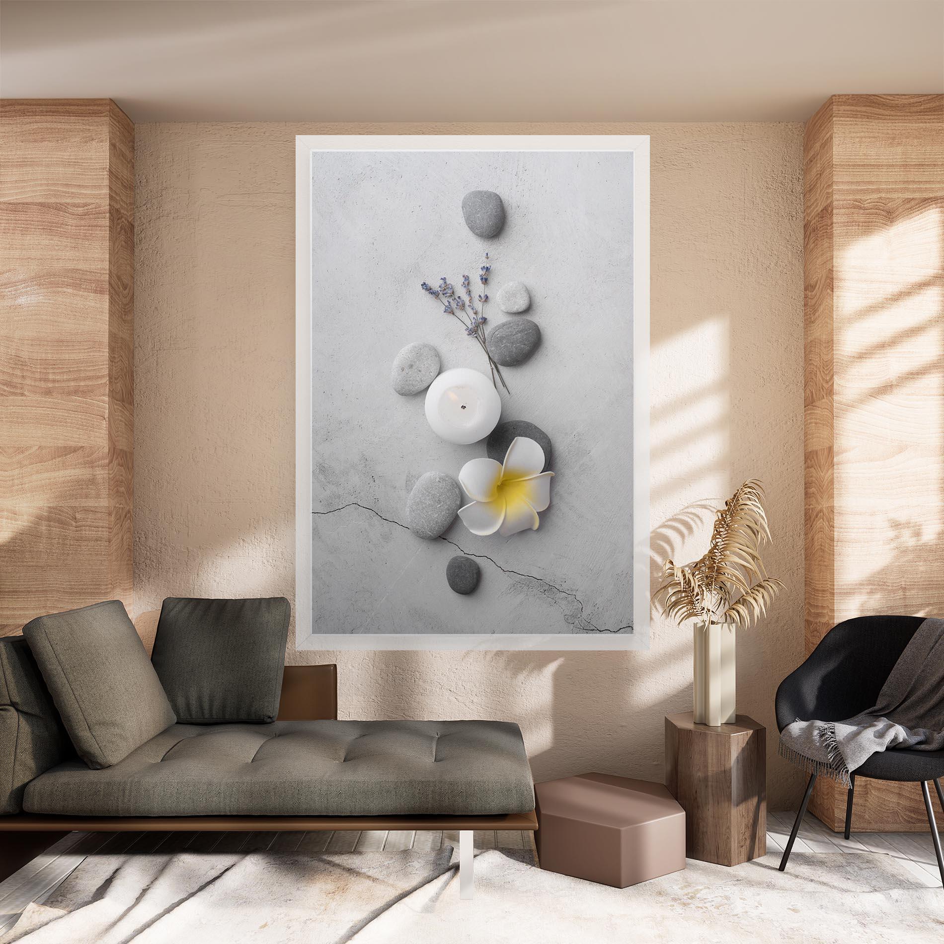 Leinwandbild Feng Shui Stones mockup 8