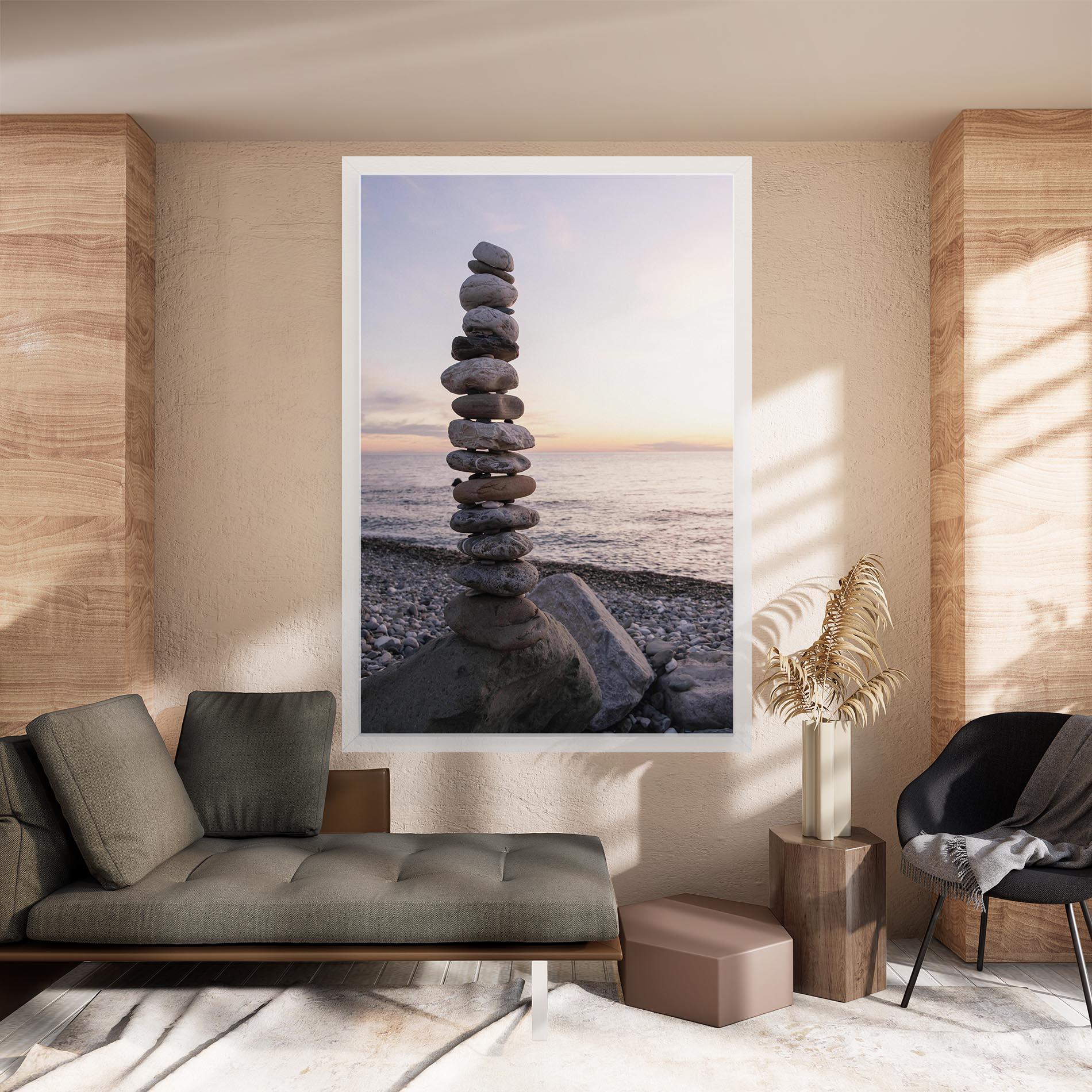 Leinwandbild Pebbles Seaside mockup 8