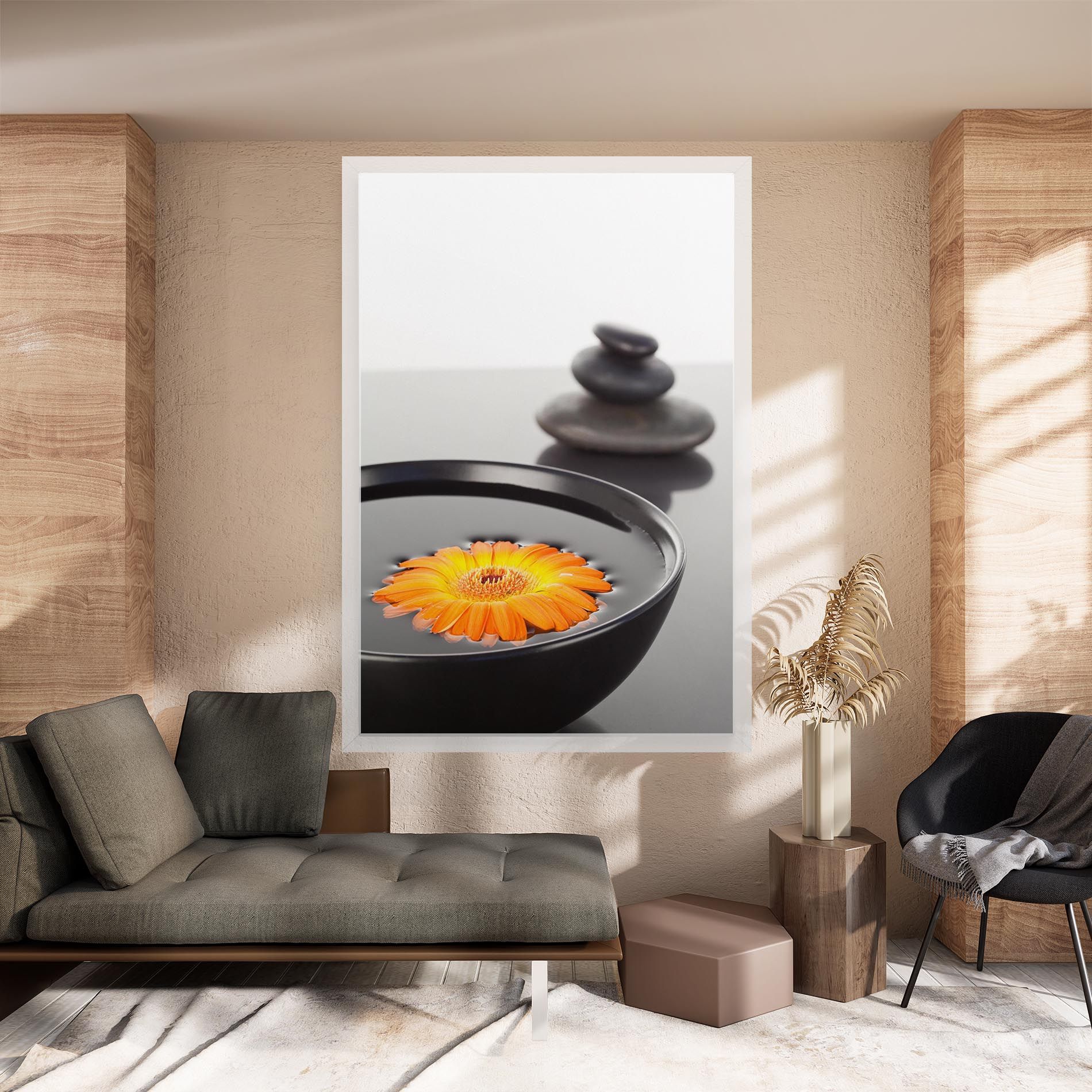 Stone Orange Flower mockup 8