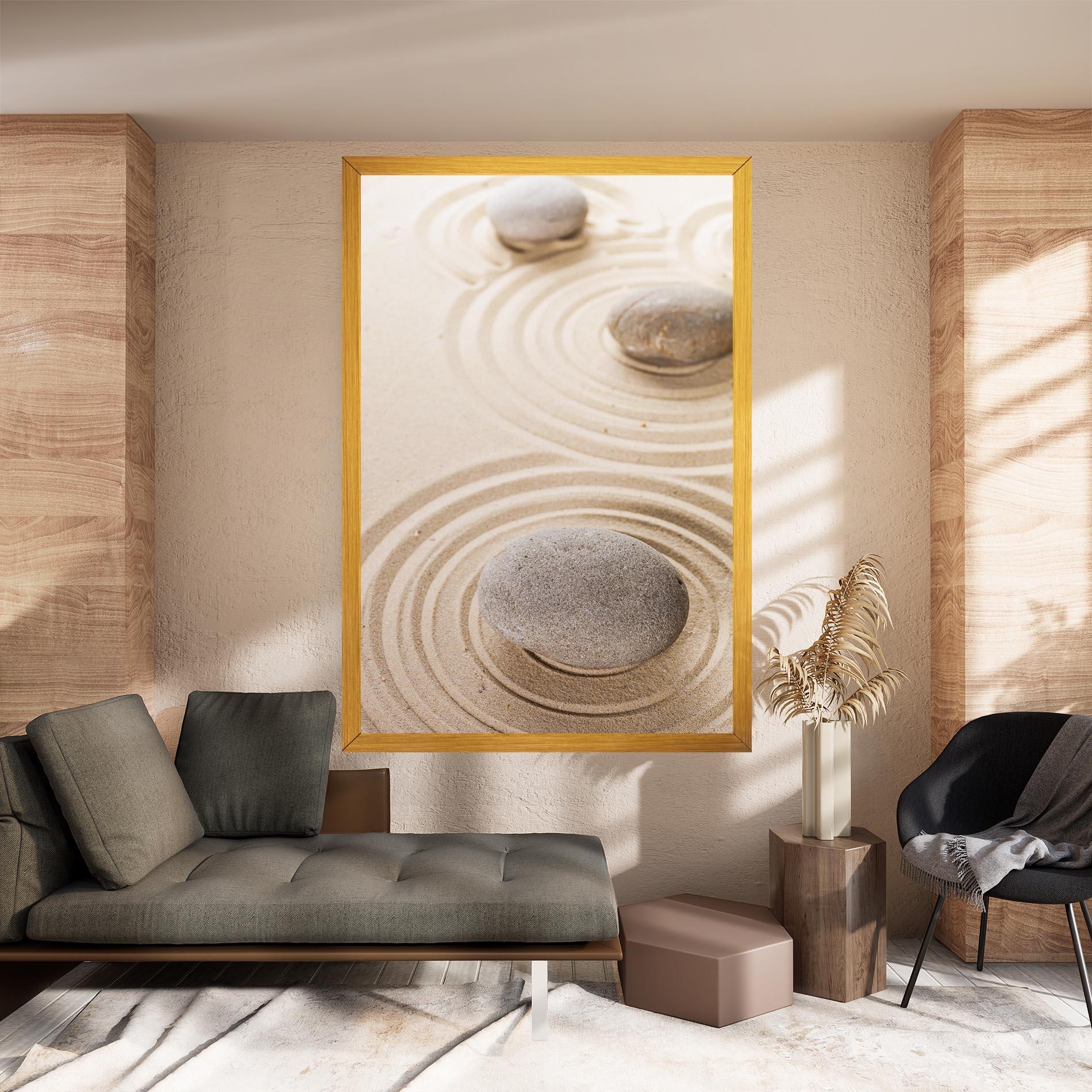Leinwandbild Meditation Cream Stone mockup 8