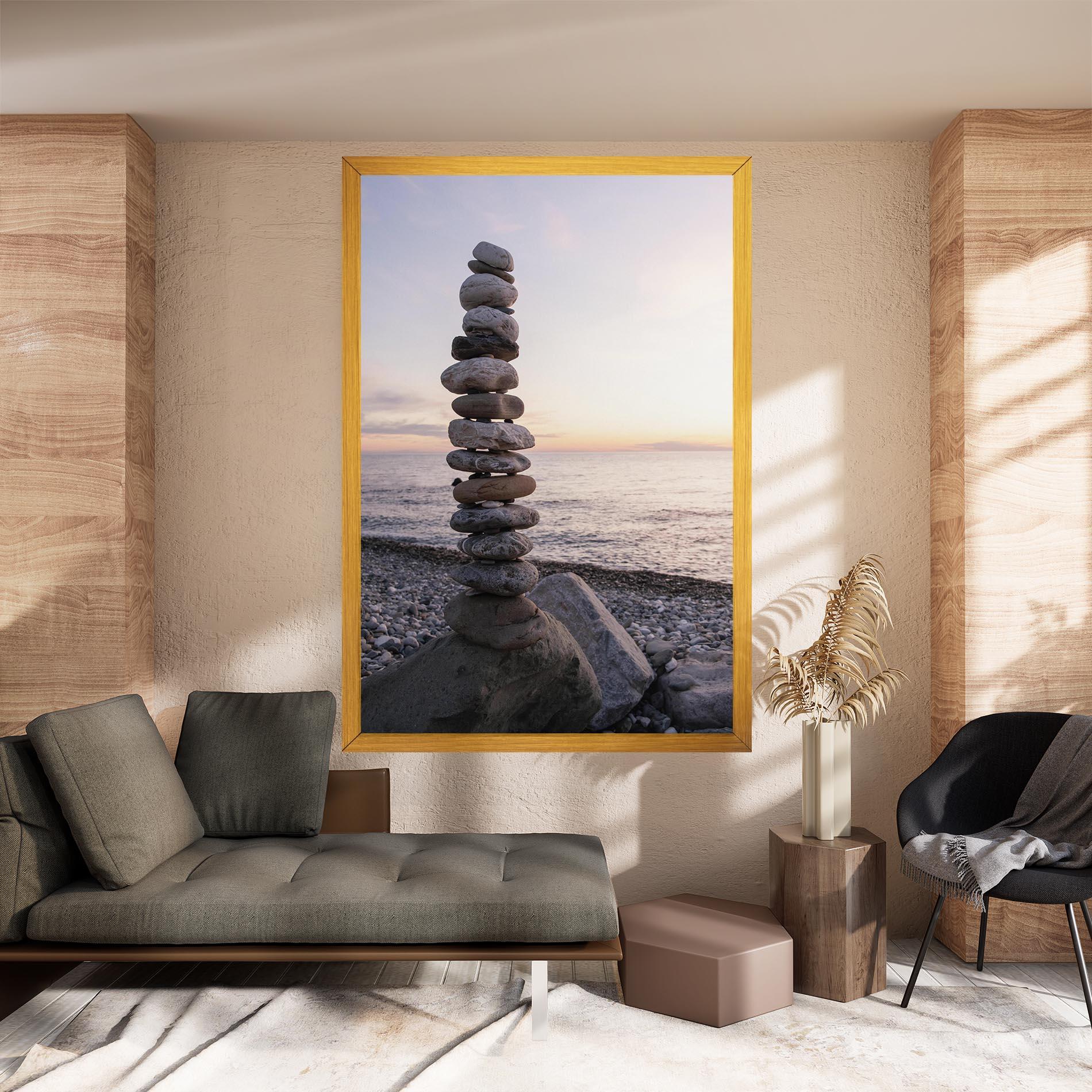 Leinwandbild Pebbles Seaside mockup 8