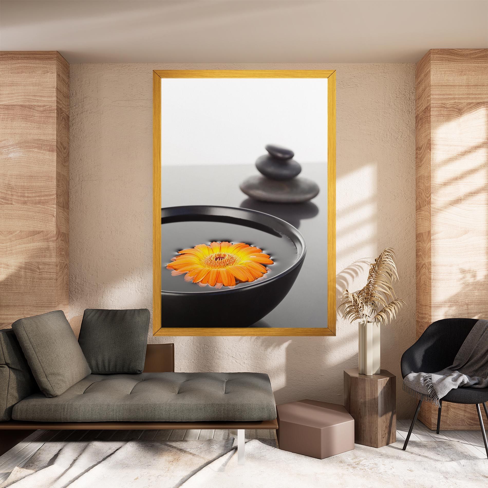 Stone Orange Flower mockup 8