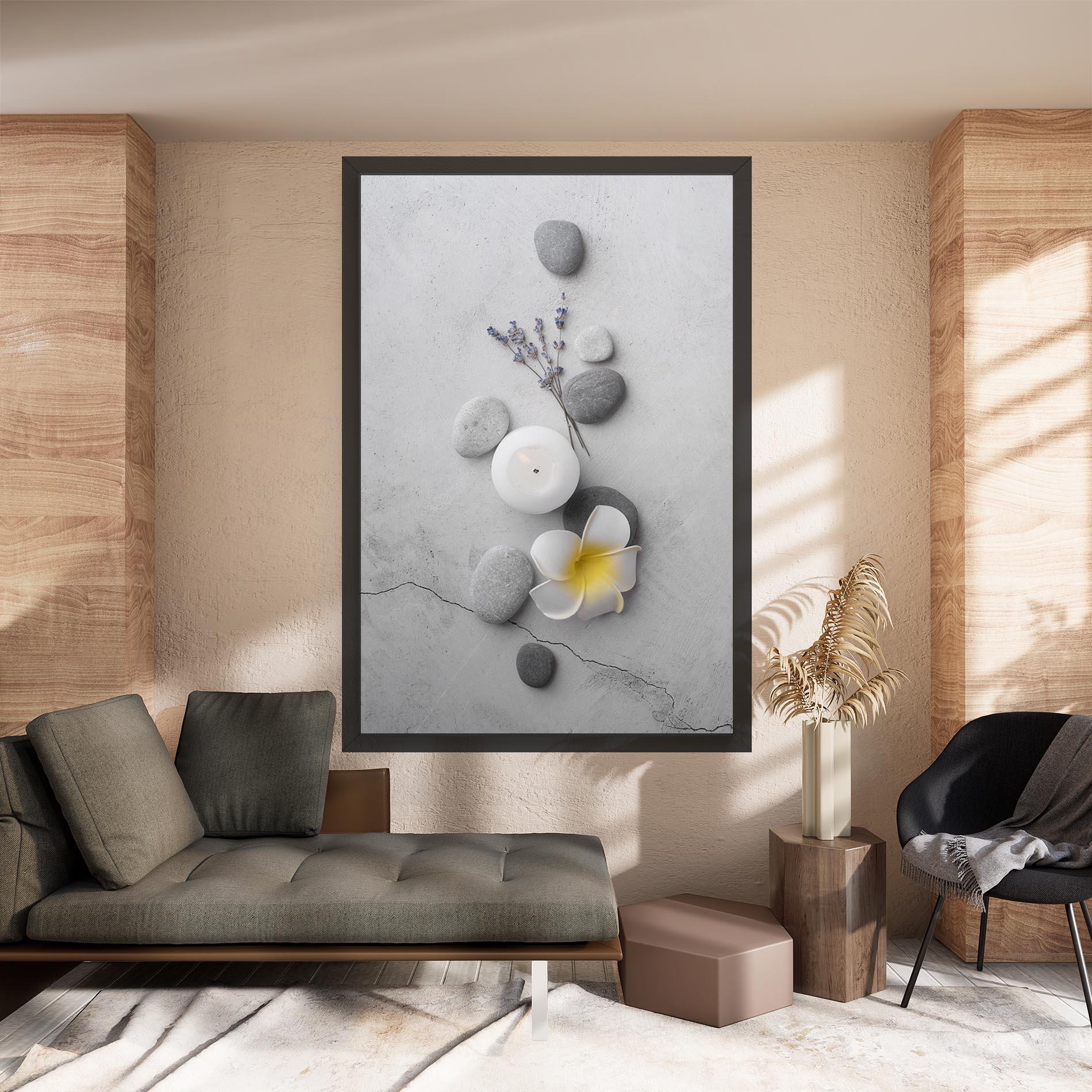 Leinwandbild Feng Shui Stones mockup 8