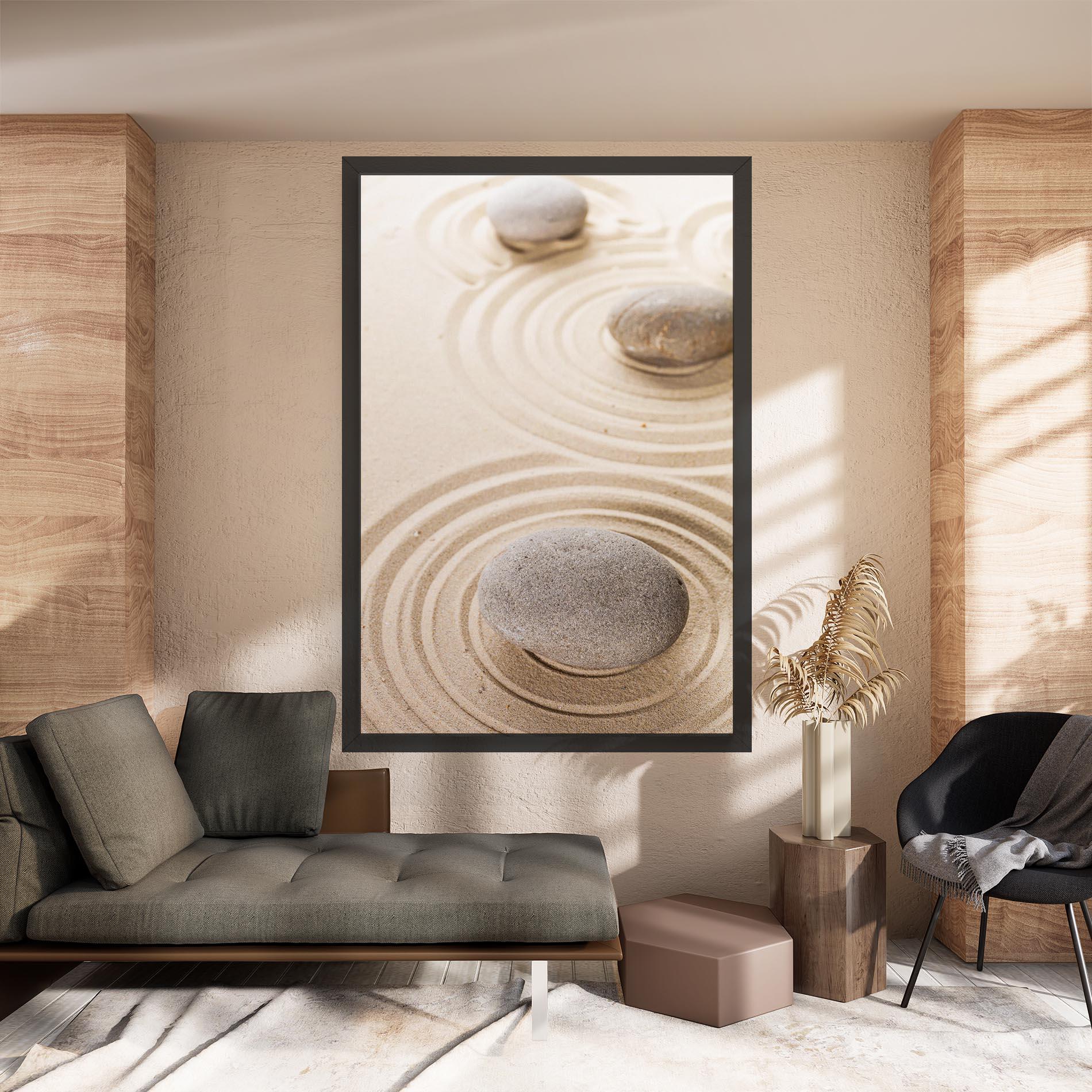 Leinwandbild Meditation Cream Stone mockup 8