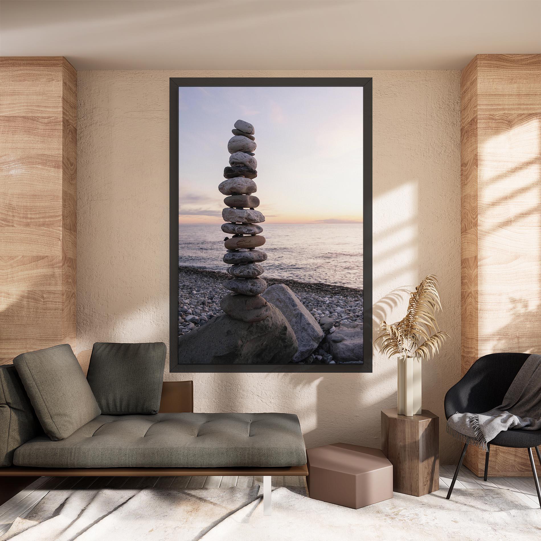 Leinwandbild Pebbles Seaside mockup 8