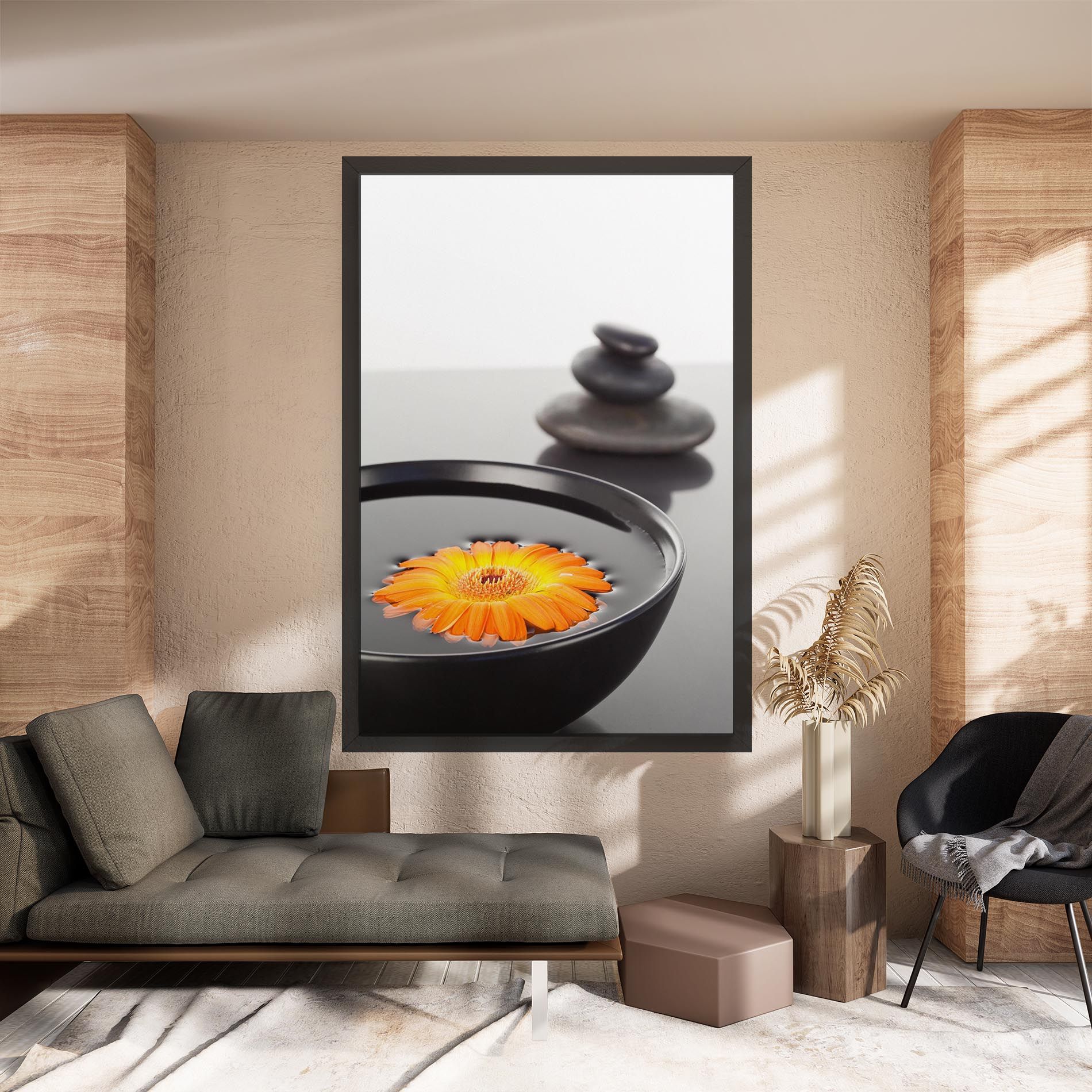 Stone Orange Flower mockup 8