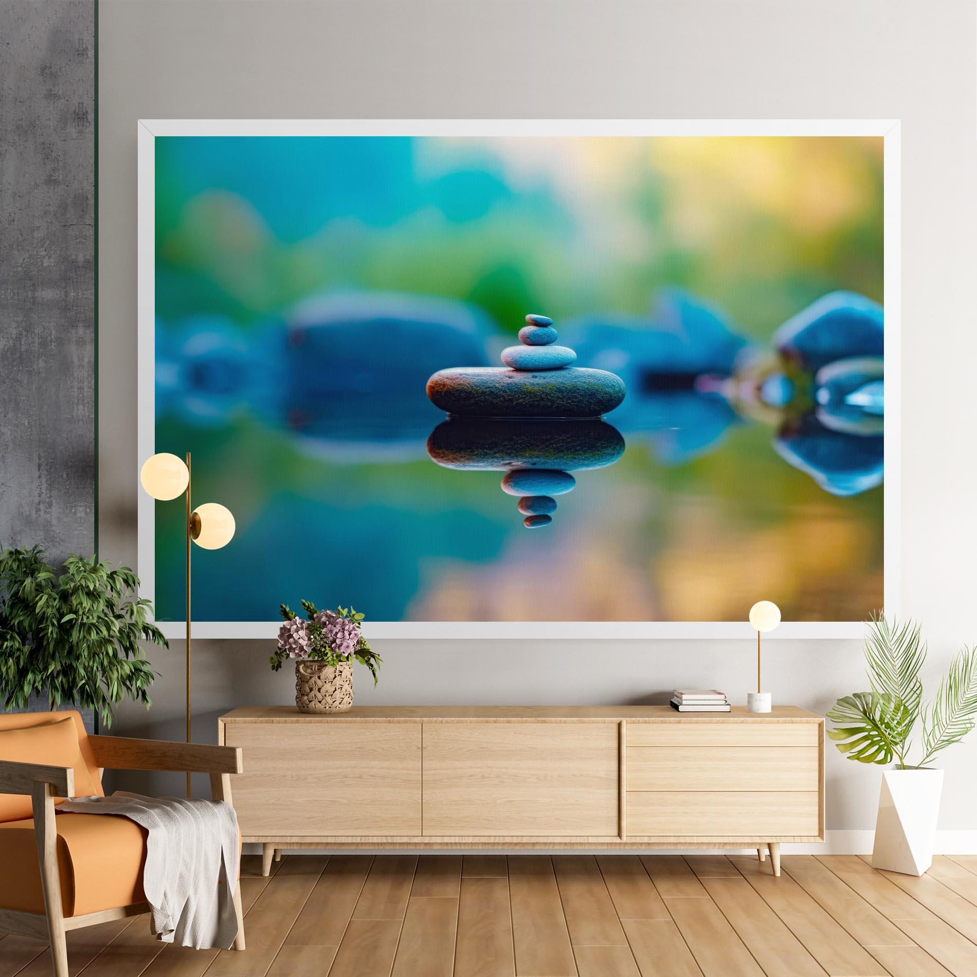 Leinwandbild Pile Rocks mockup 9