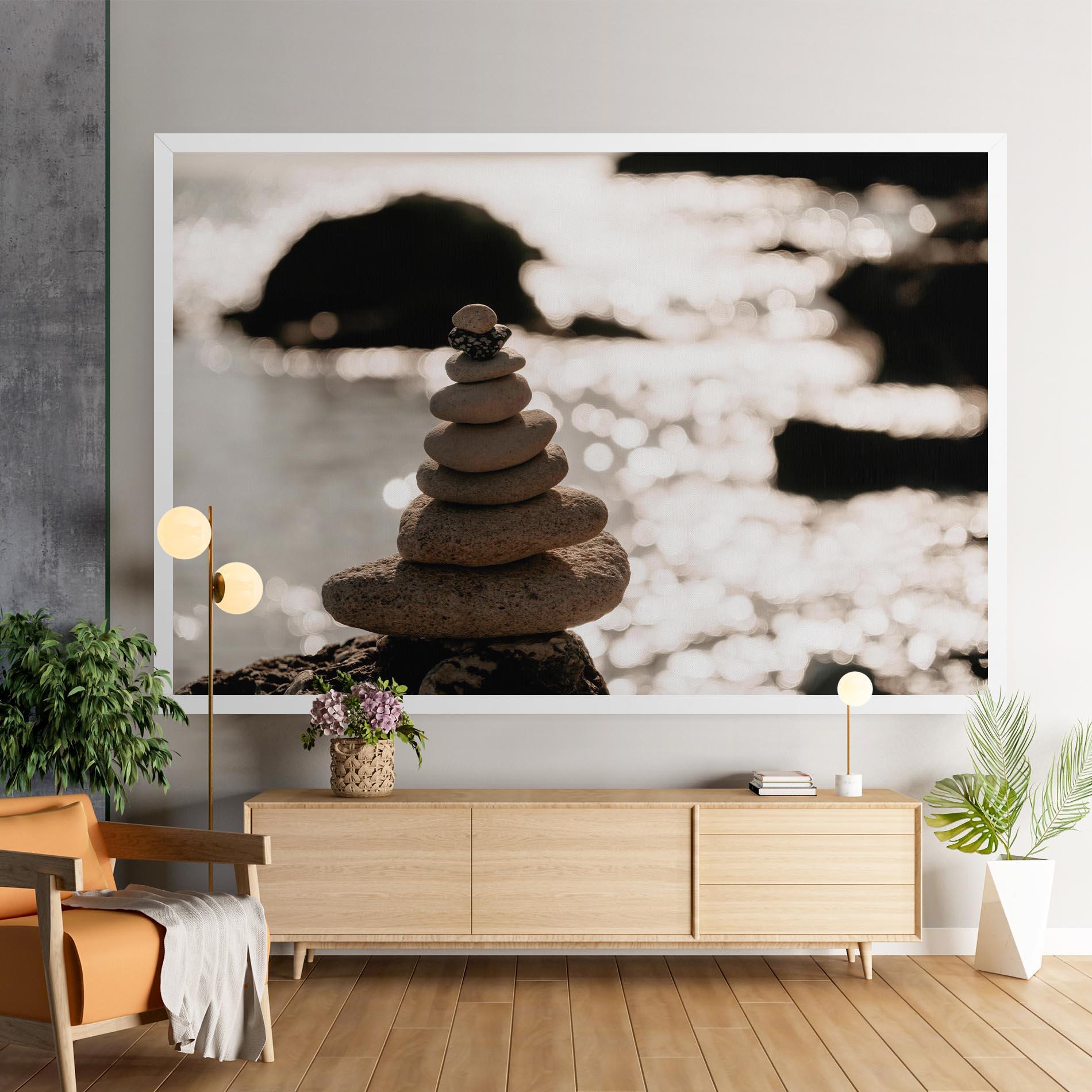 Leinwandbild Pyramid Stones mockup 9