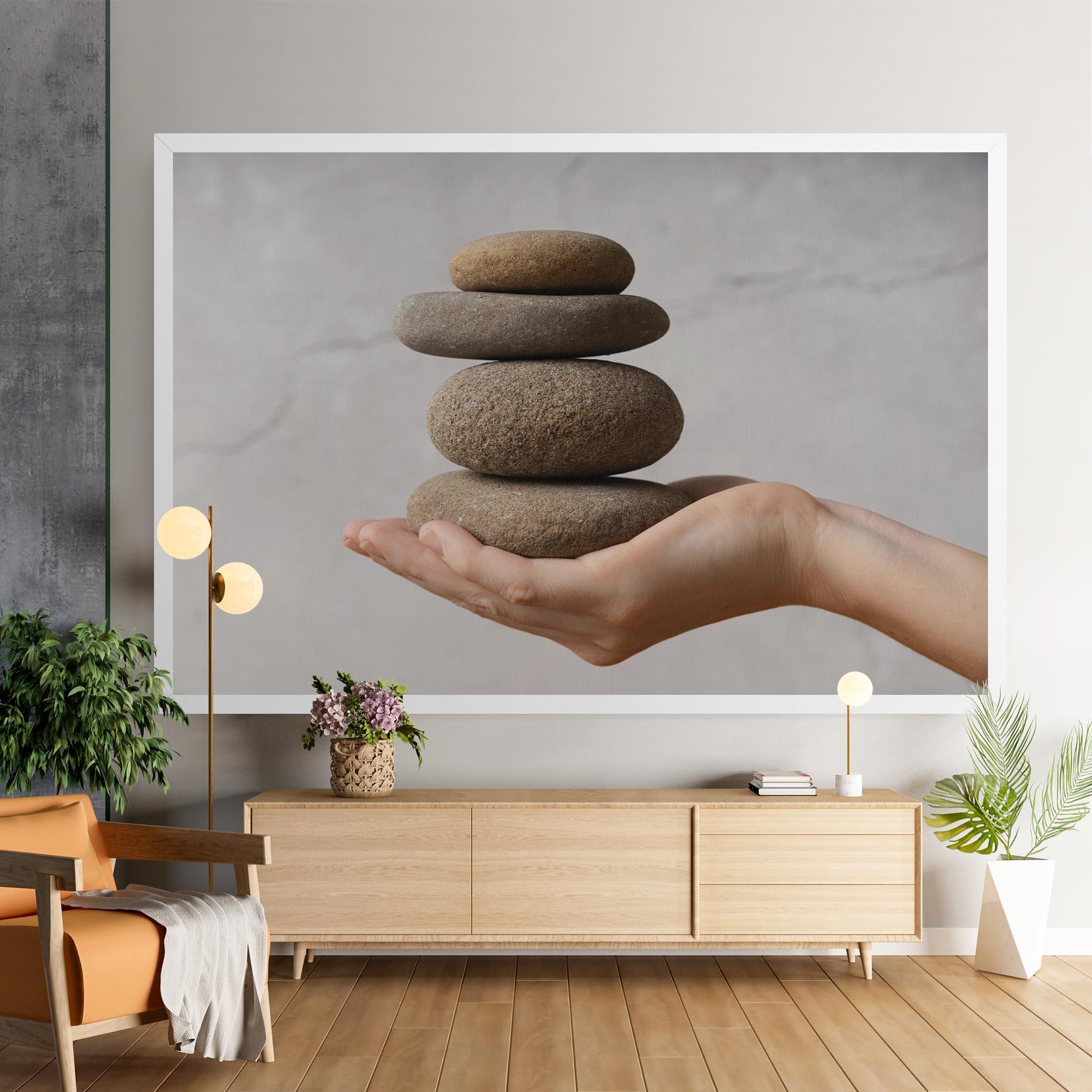 Leinwandbild Stones Meditation mockup 9