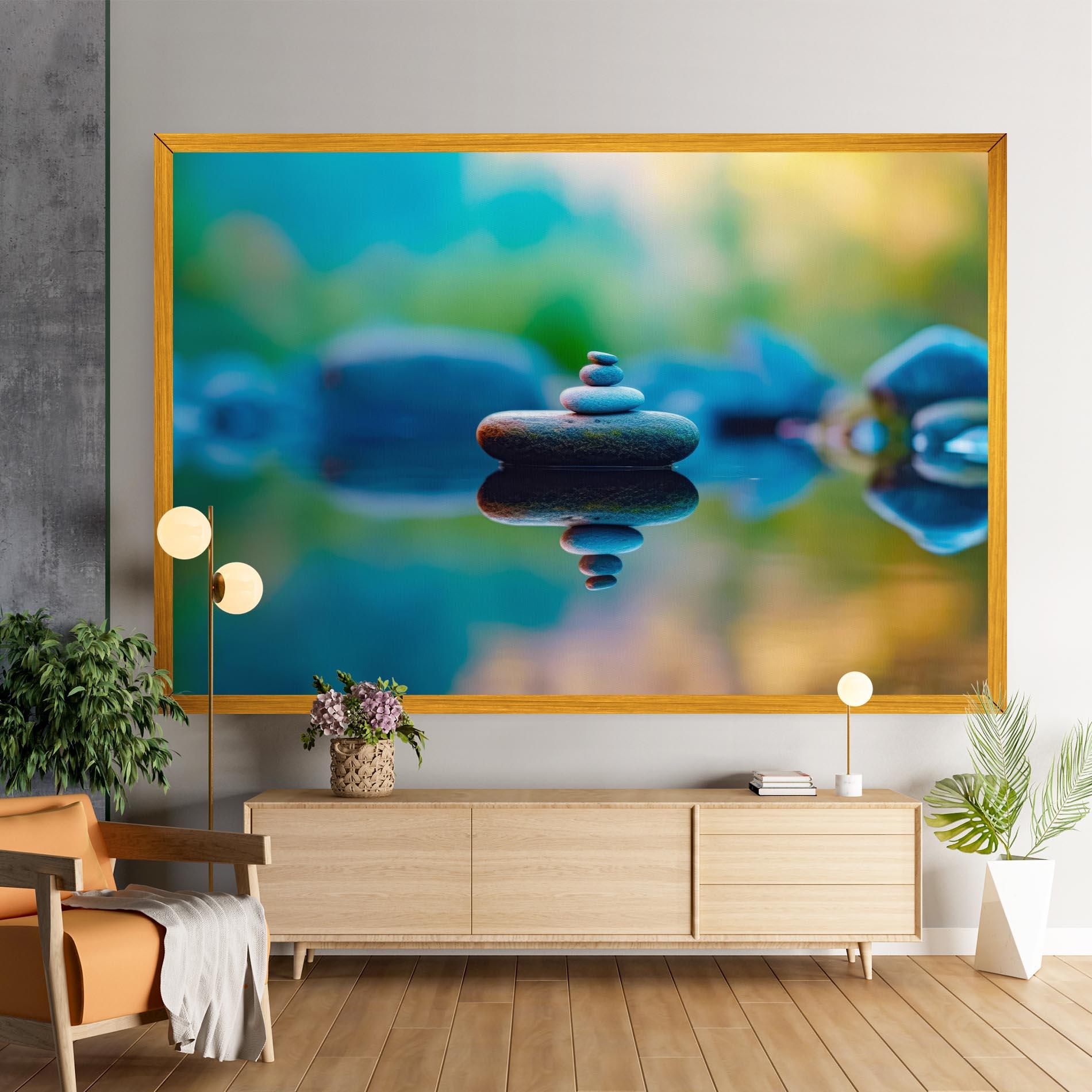 Leinwandbild Pile Rocks mockup 9