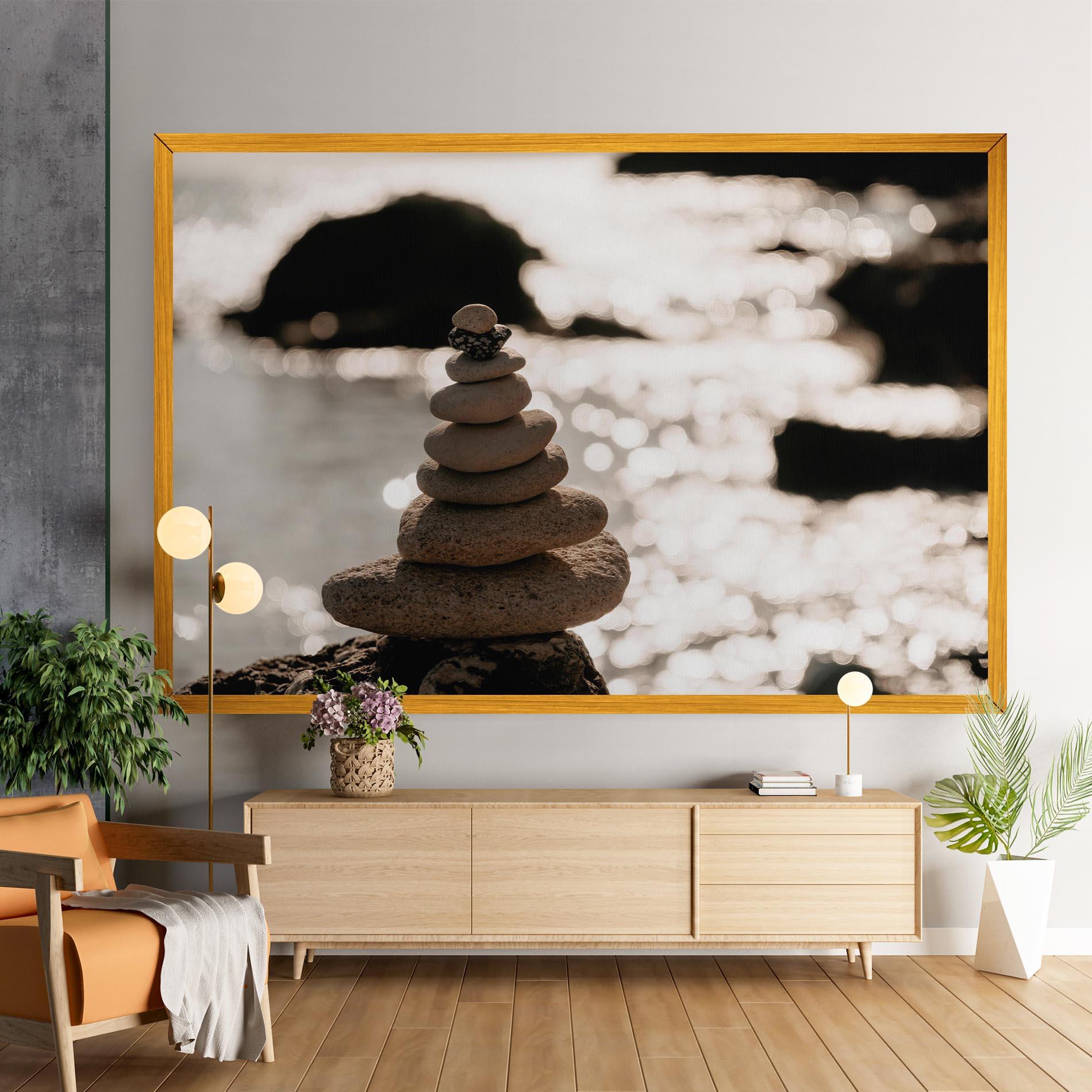 Leinwandbild Pyramid Stones mockup 9