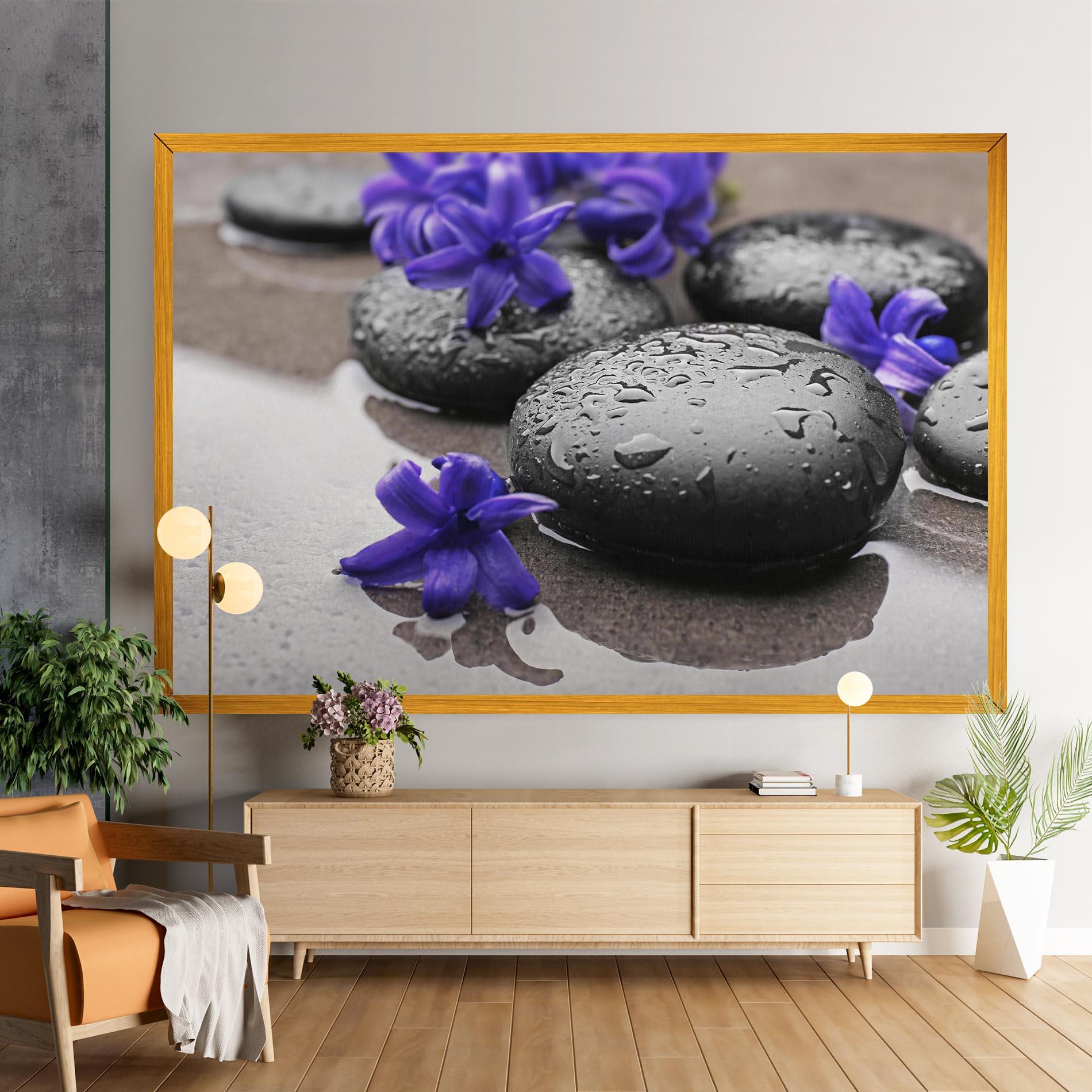 Leinwandbild Spa Purple Rock mockup 9