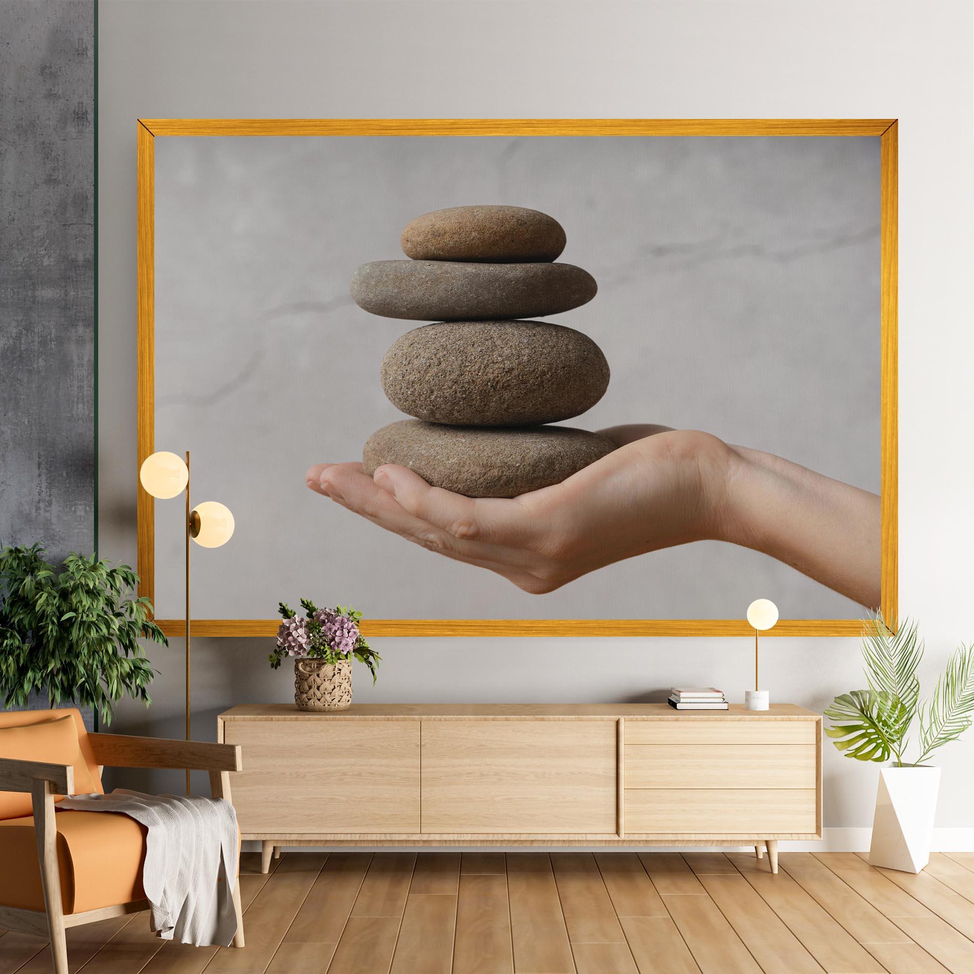 Leinwandbild Stones Meditation mockup 9