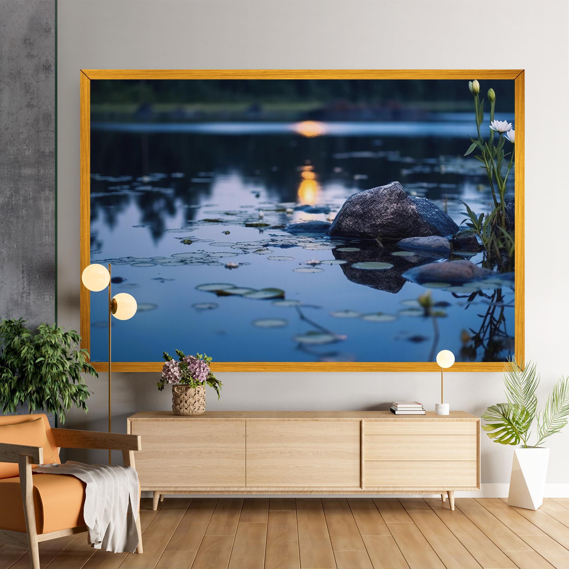 Leinwandbild Water Stones mockup 9