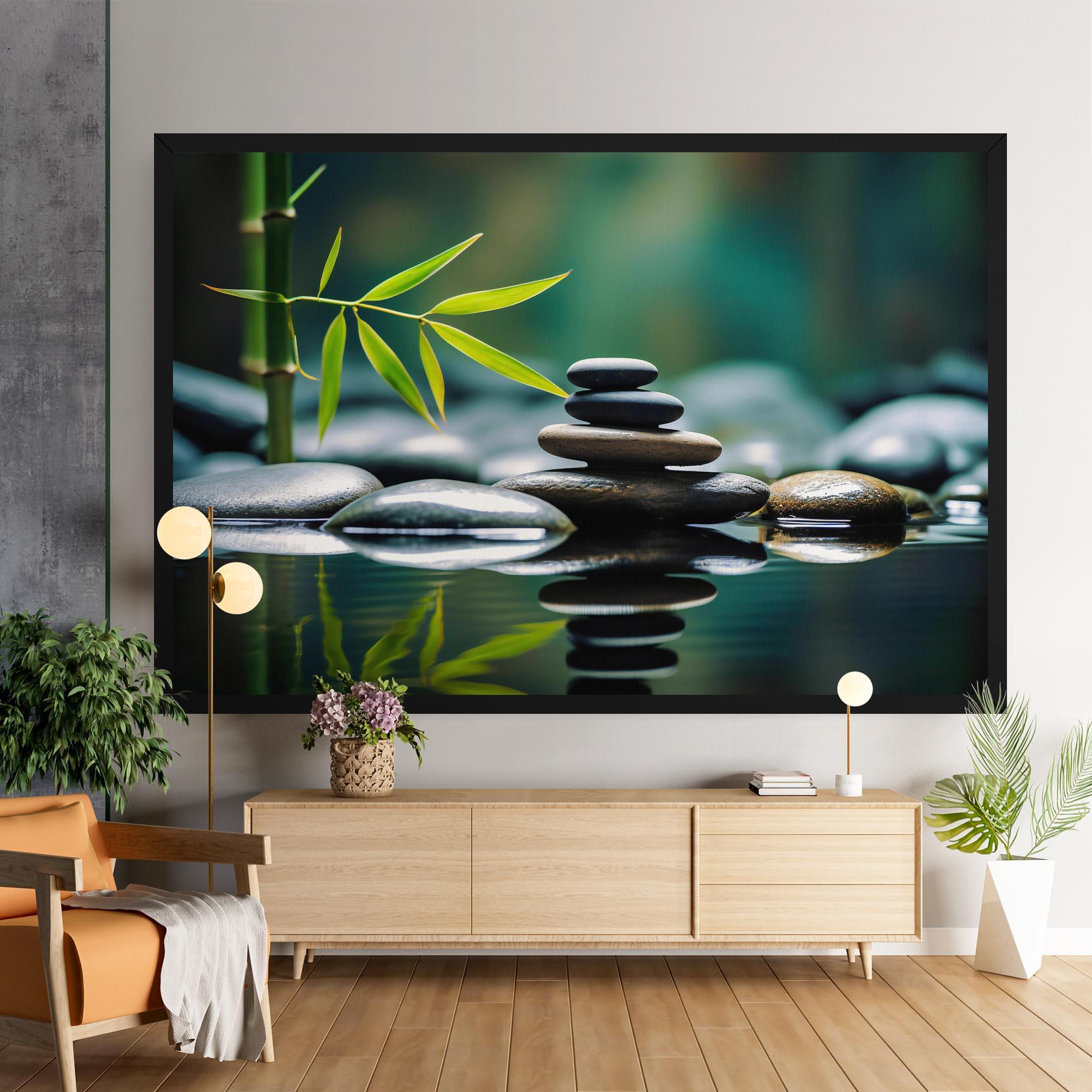 Leinwandbild Bamboo Stones mockup 9