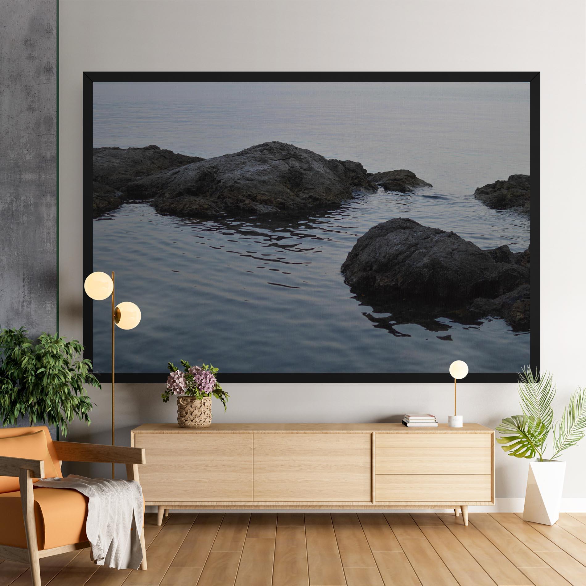 Leinwandbild Calm Water Stones mockup 9