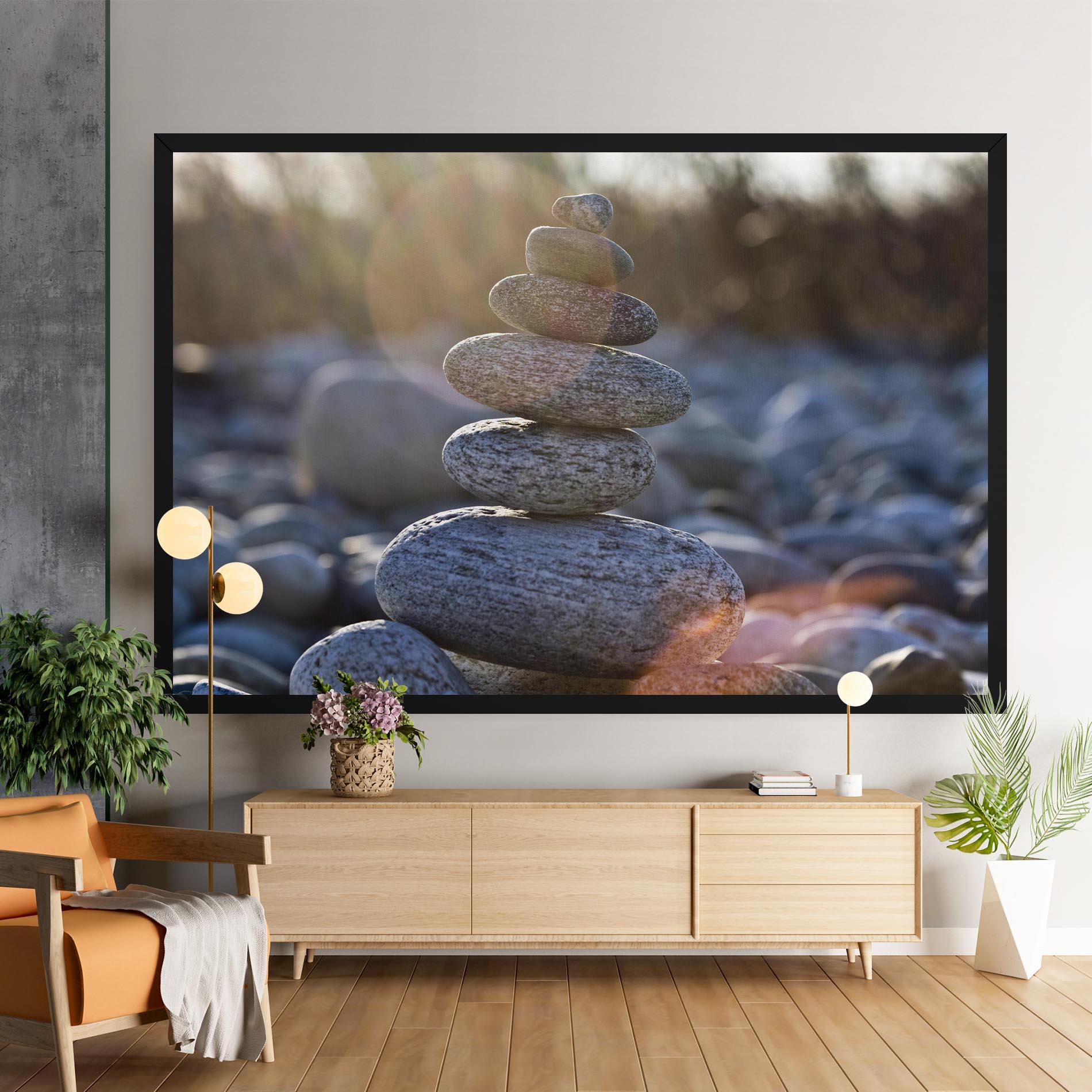 Leinwandbild Closeup Shot Rocks mockup 9