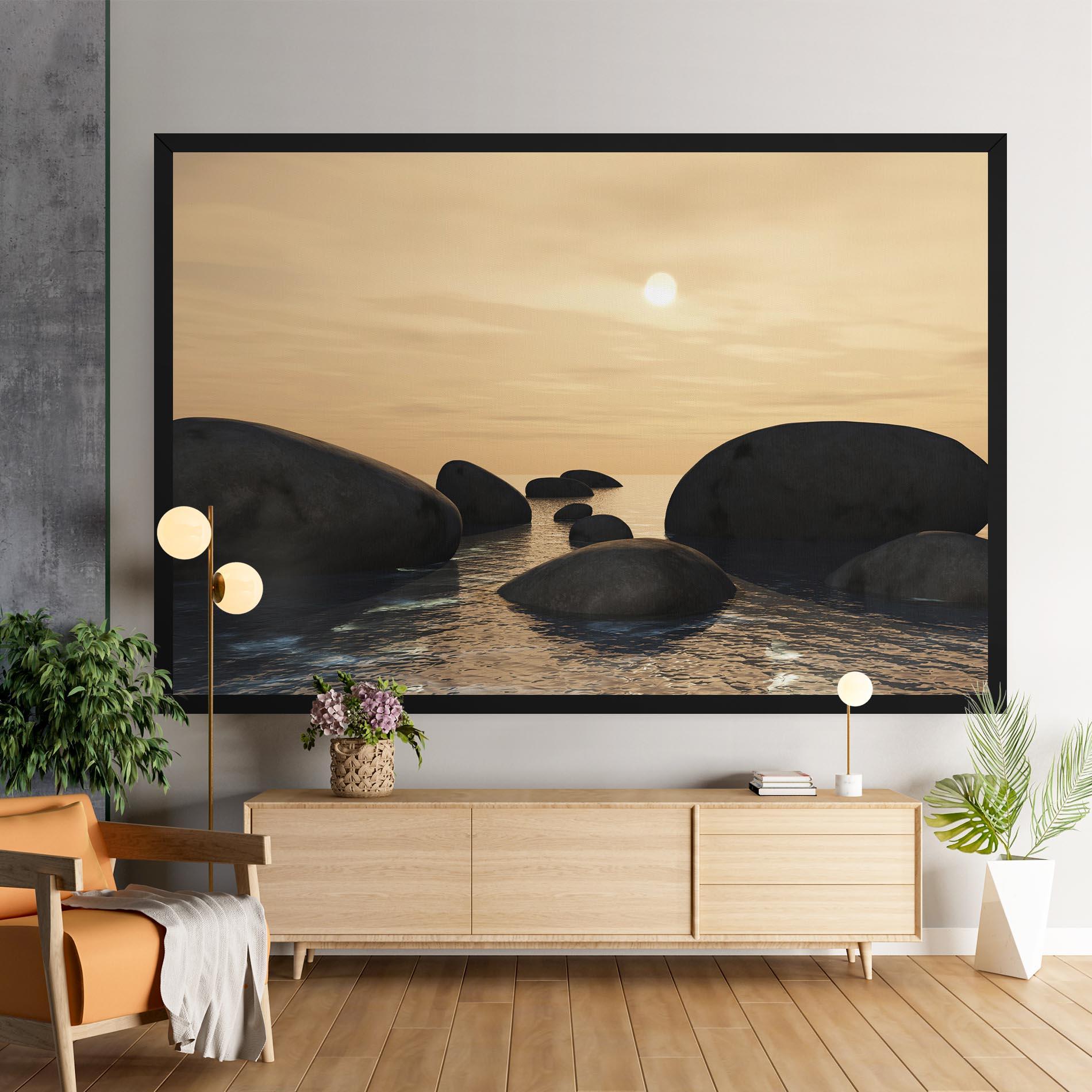 Leinwandbild Peace Rock mockup 9