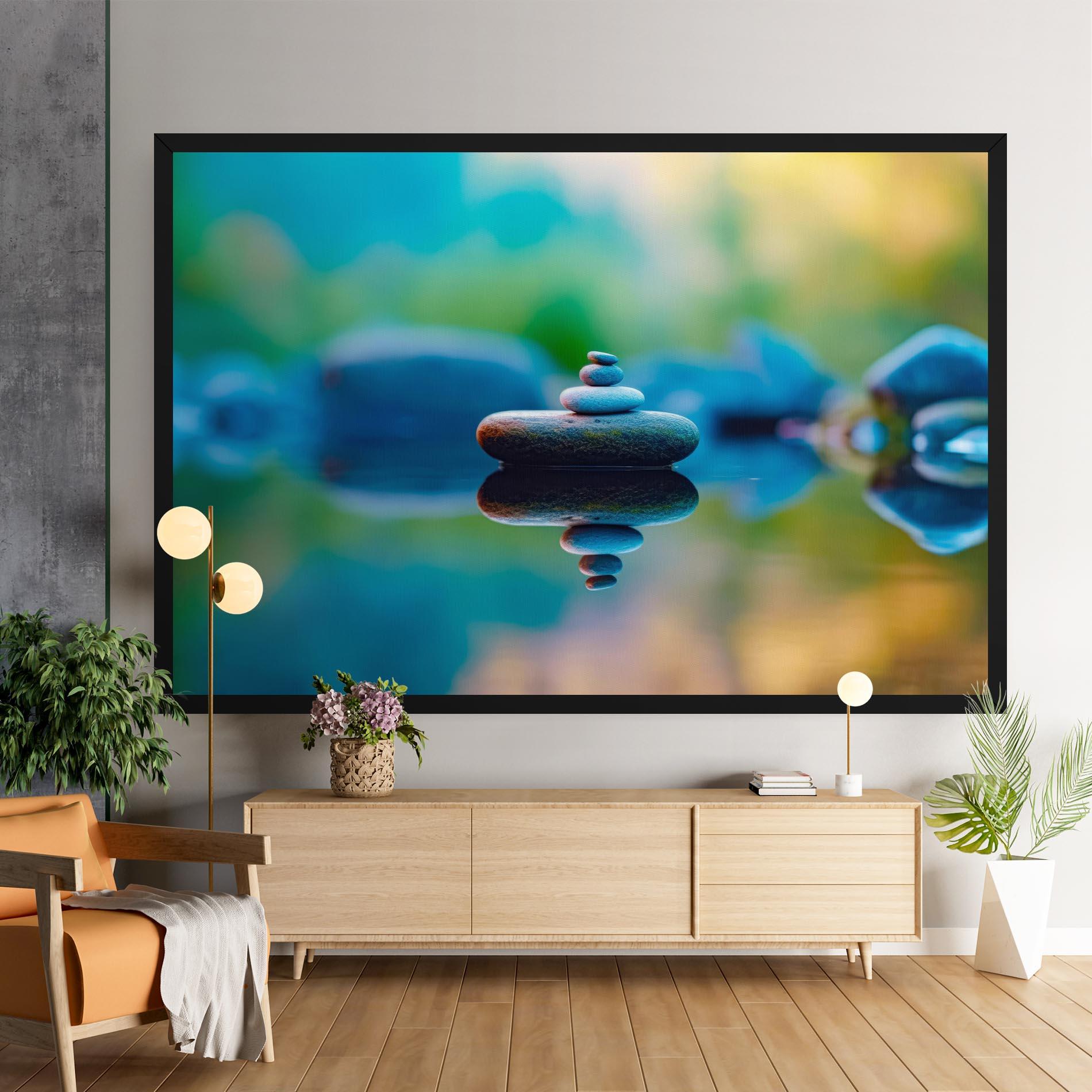 Leinwandbild Pile Rocks mockup 9