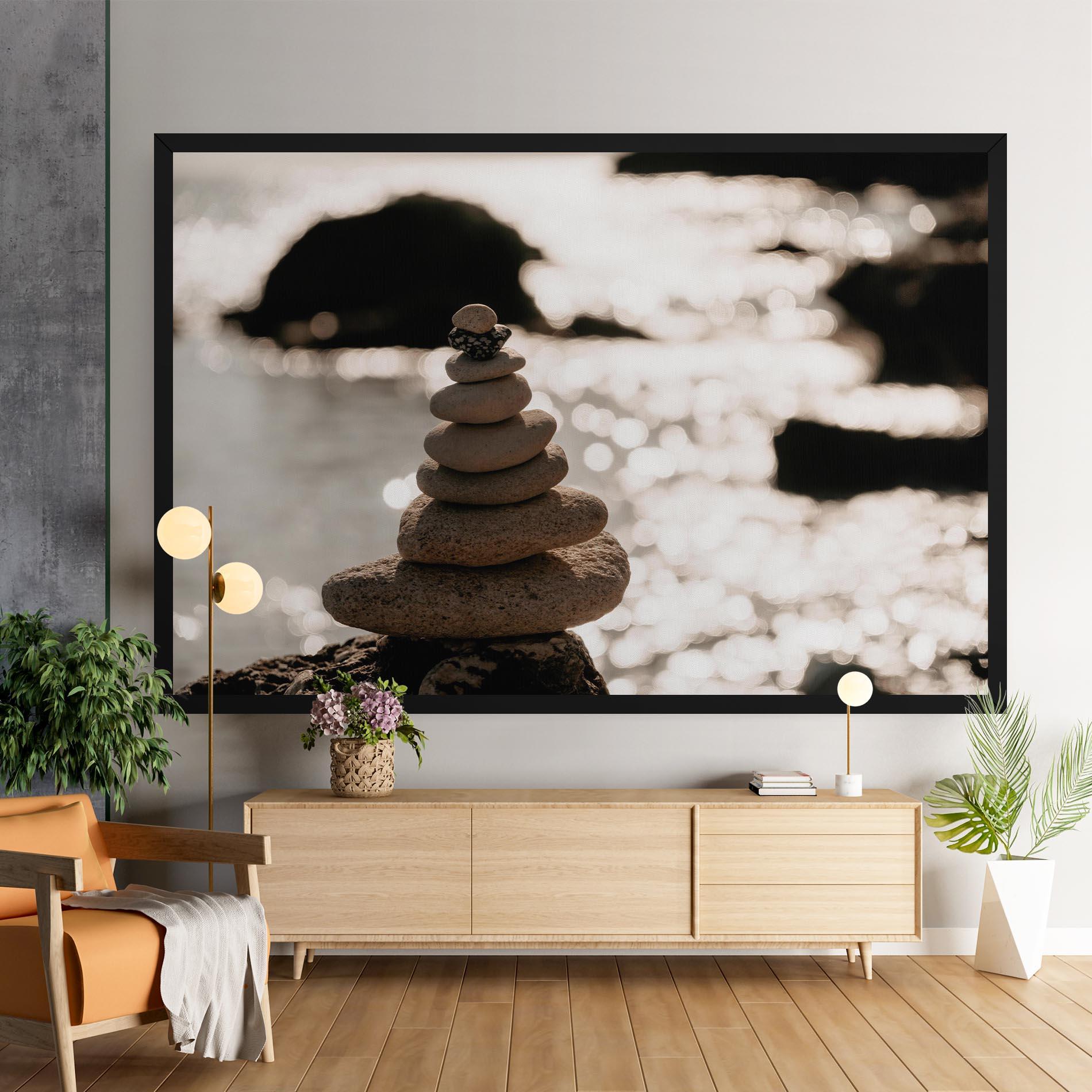 Leinwandbild Pyramid Stones mockup 9