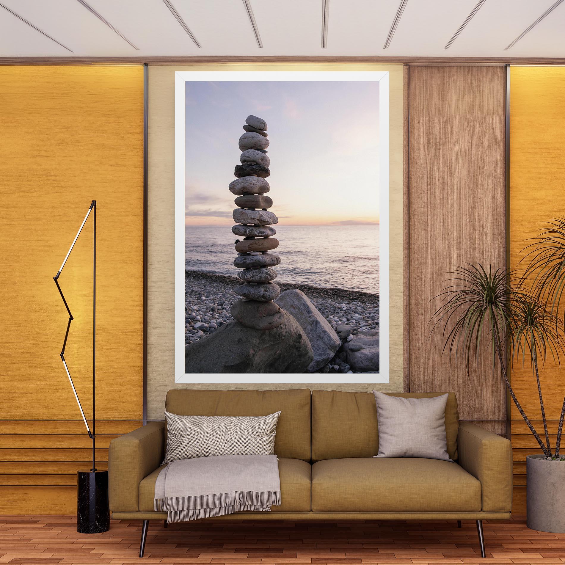 Leinwandbild Pebbles Seaside mockup 9