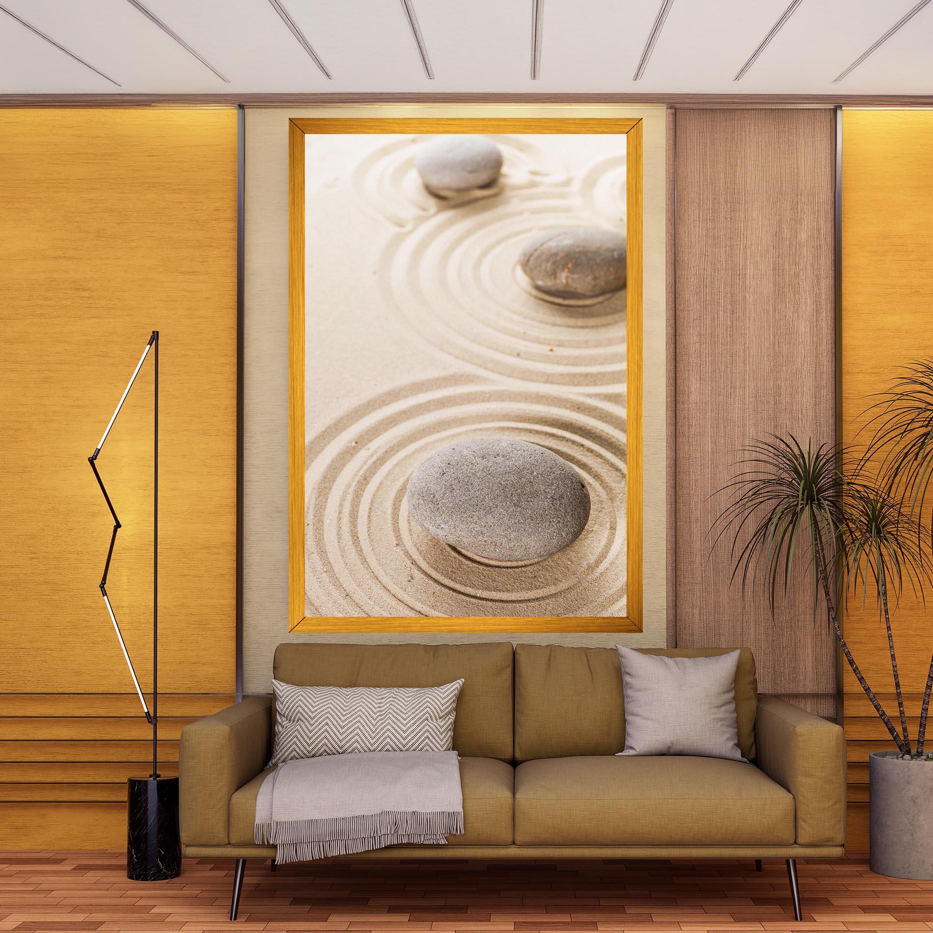 Leinwandbild Meditation Cream Stone mockup 9