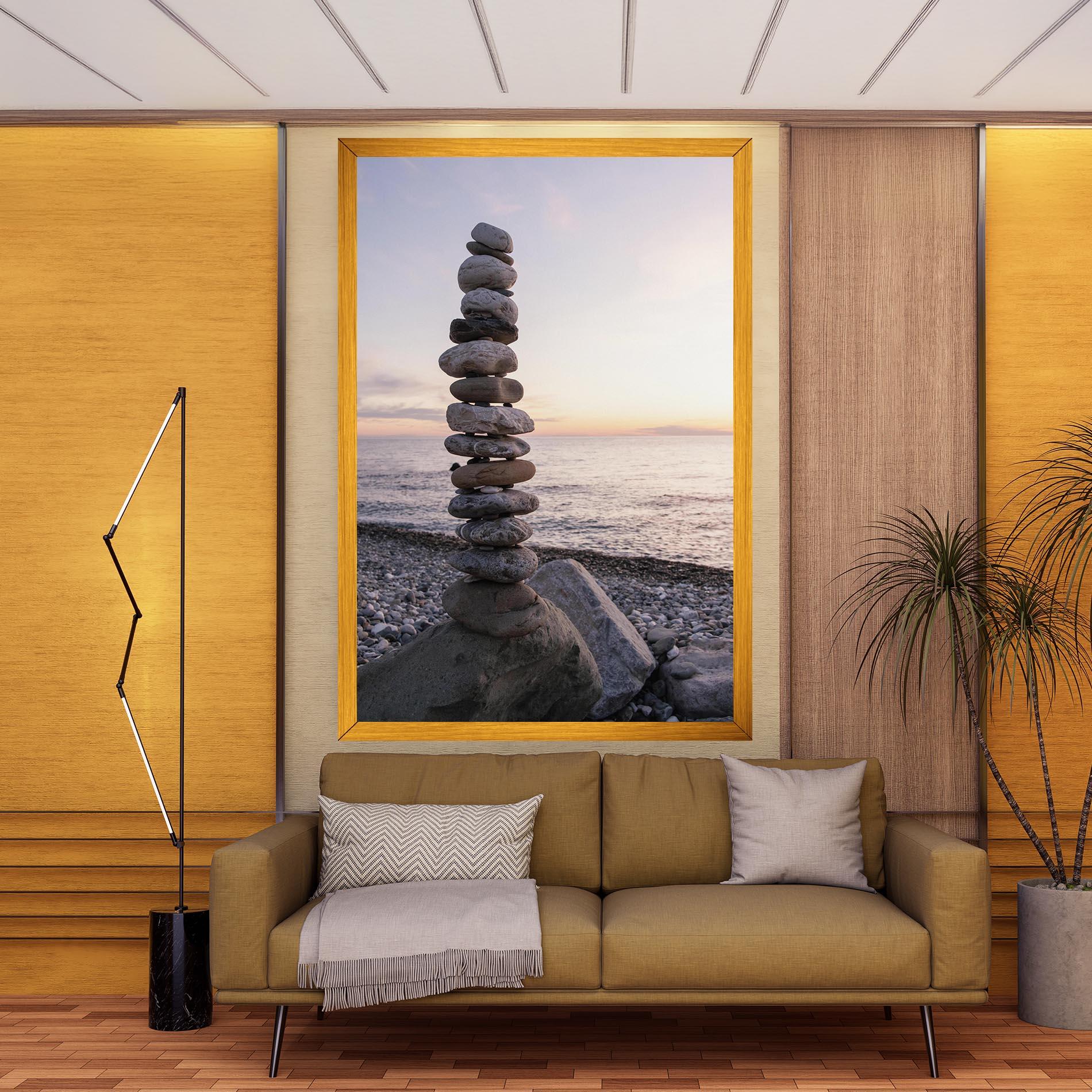 Leinwandbild Pebbles Seaside mockup 9
