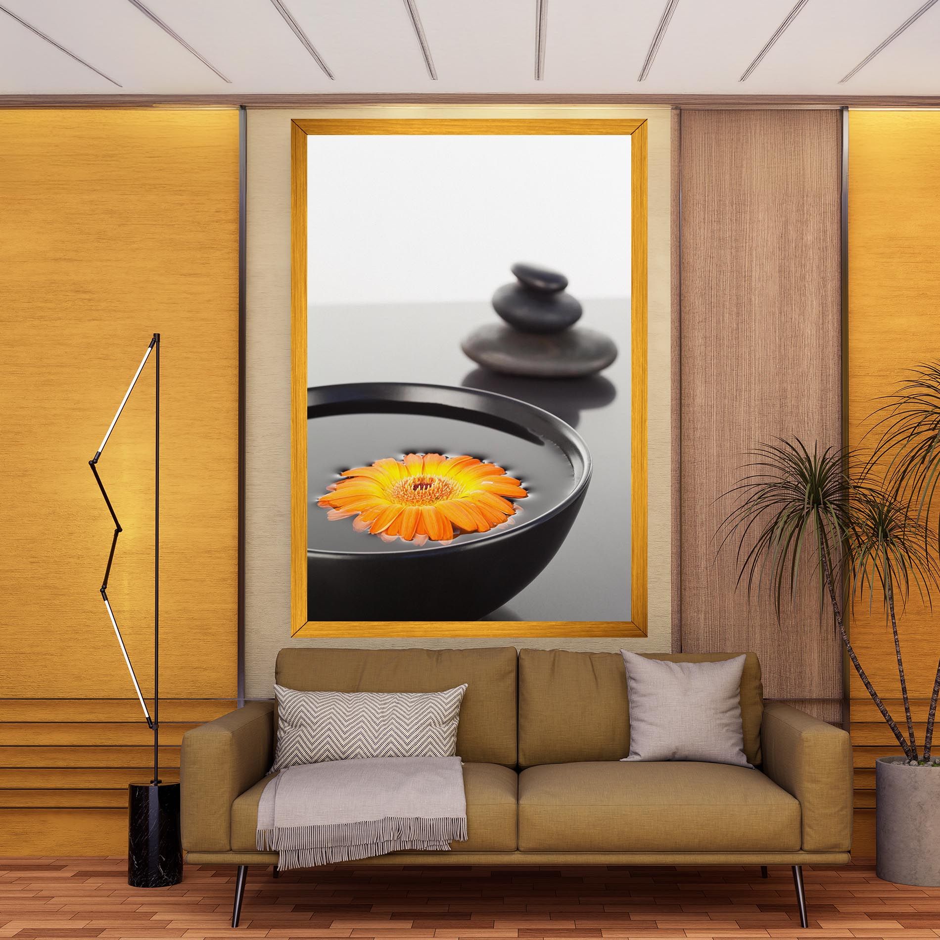 Stone Orange Flower mockup 9