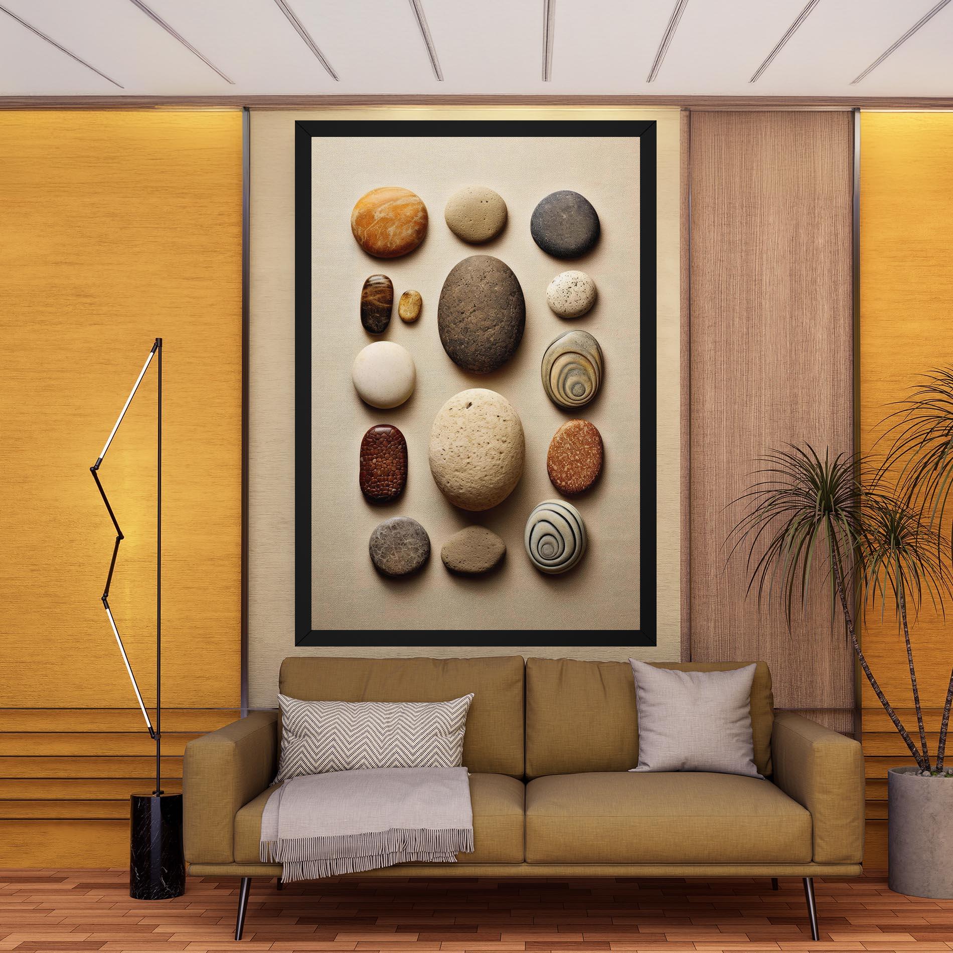 Leinwandbild Massage Stones Sand mockup 9