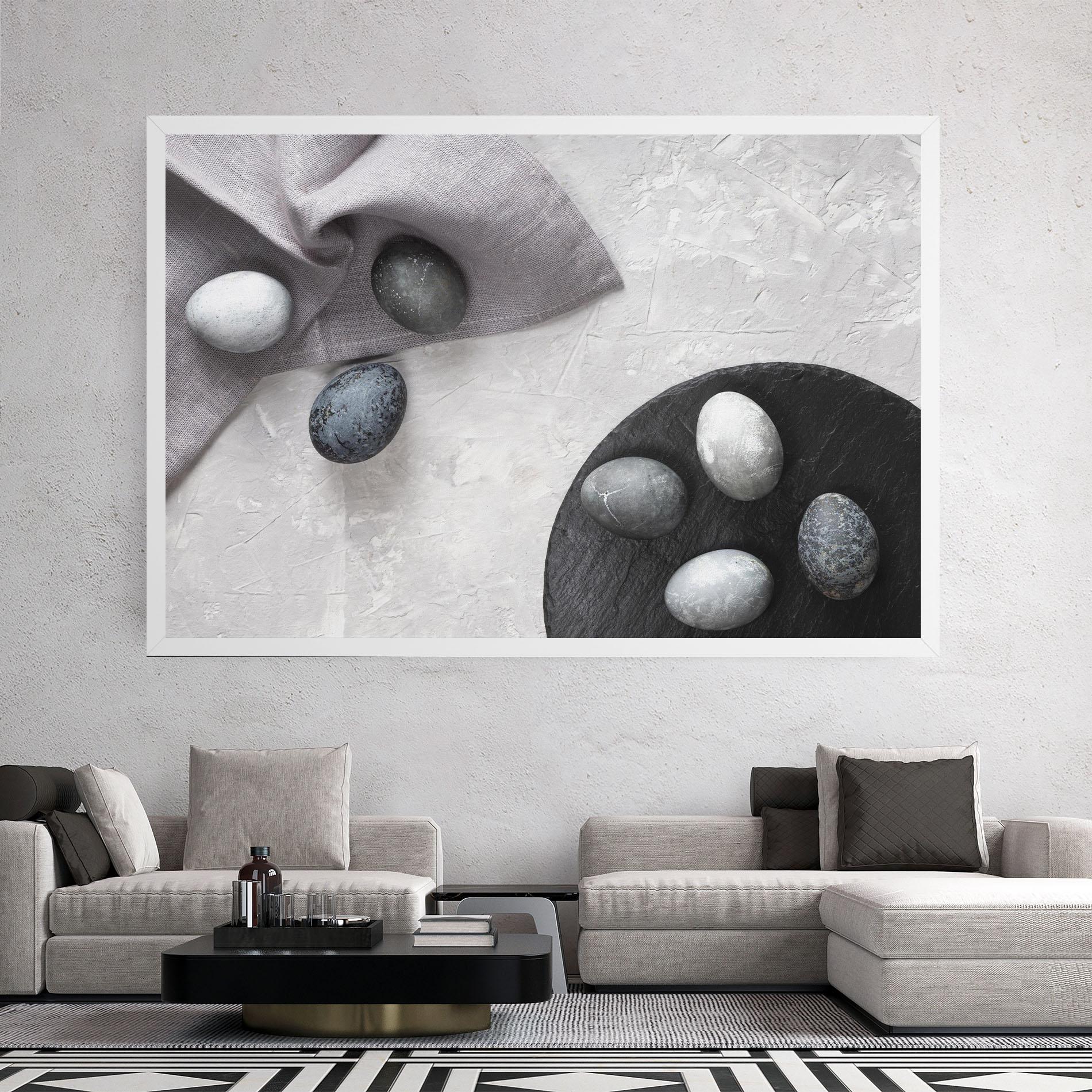 Leinwandbild Eggs Stone mockup 2