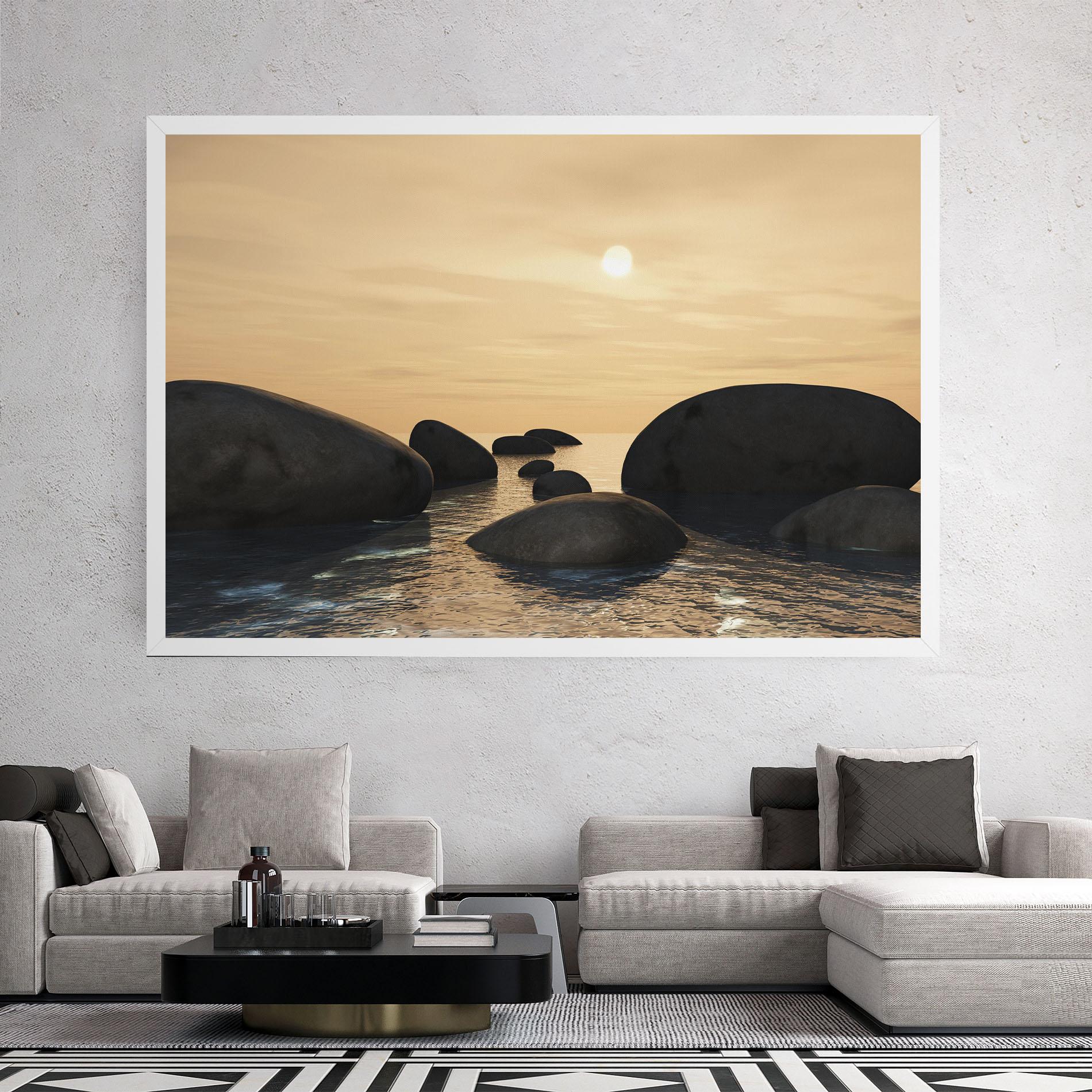 Leinwandbild Peace Rock mockup 2