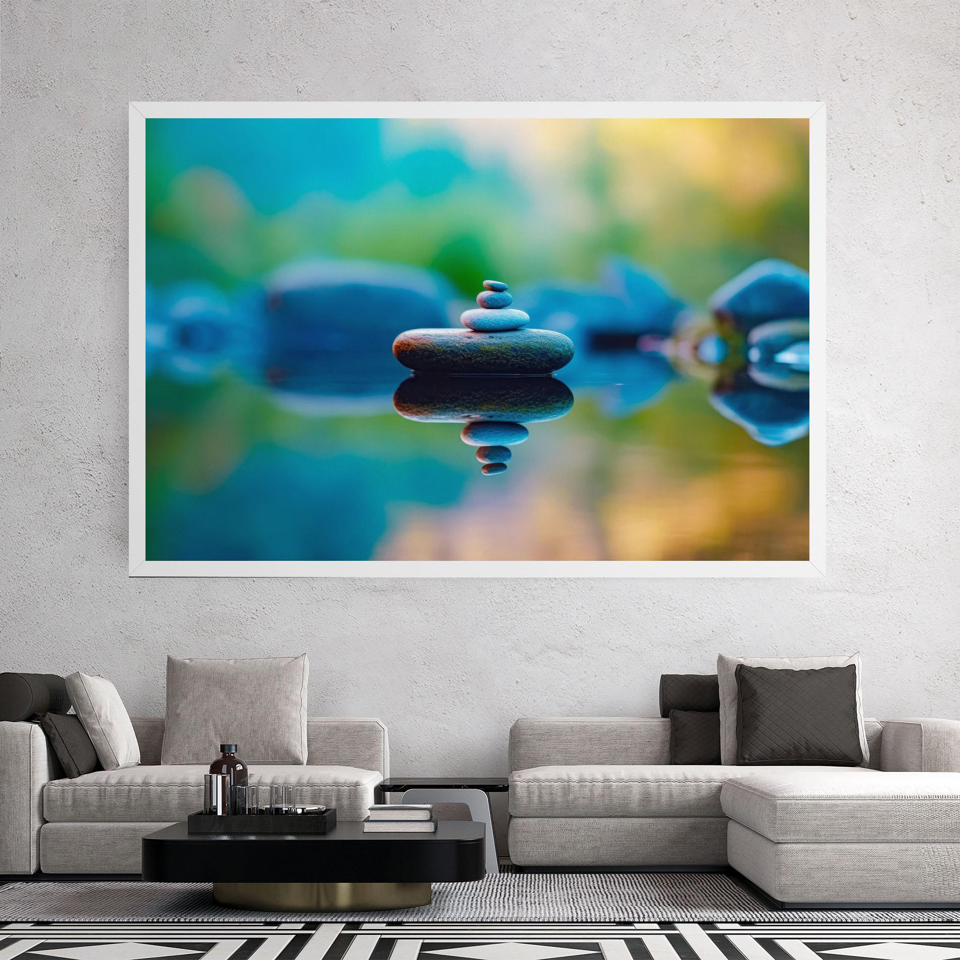 Leinwandbild Pile Rocks mockup 2