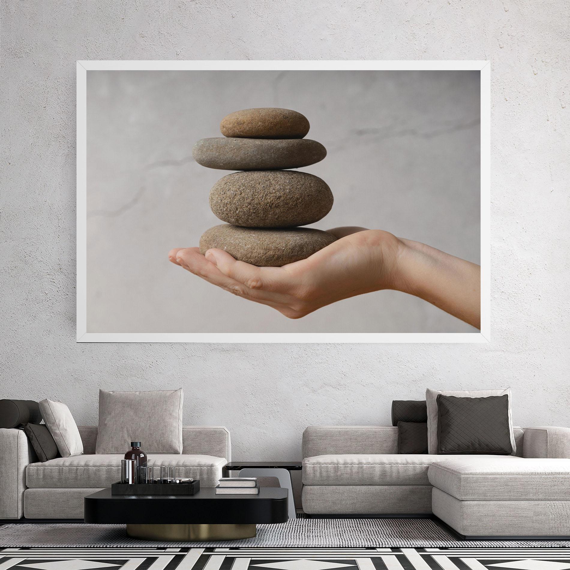 Leinwandbild Stones Meditation mockup 2