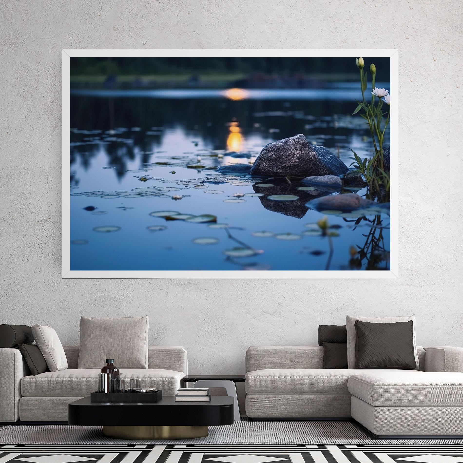 Leinwandbild Water Stones mockup 2