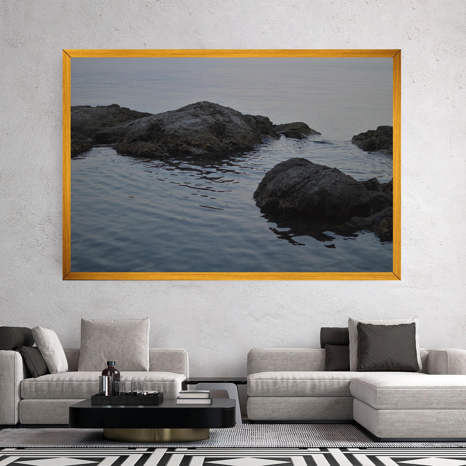 Leinwandbild Calm Water Stones mockup 2