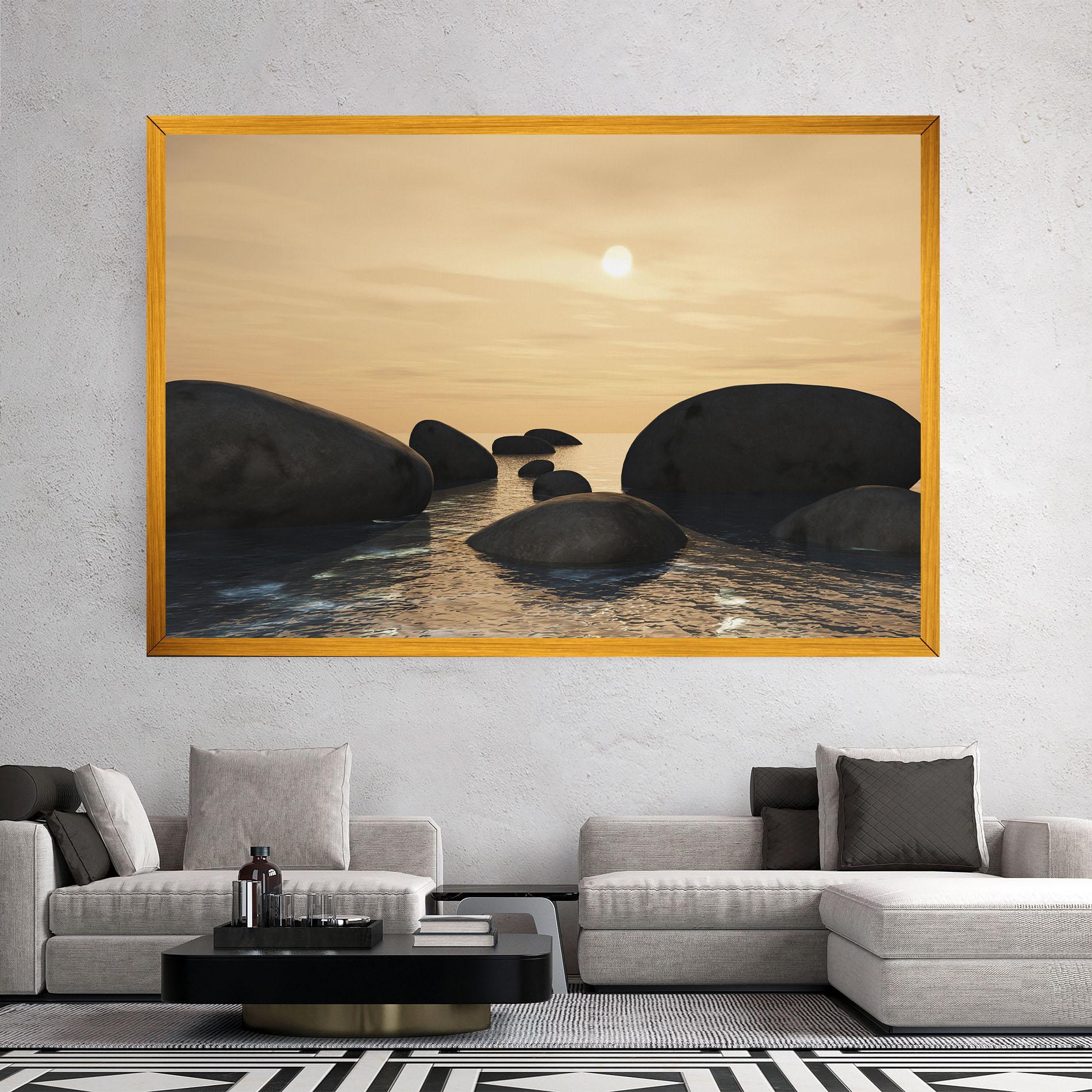 Leinwandbild Peace Rock mockup 2