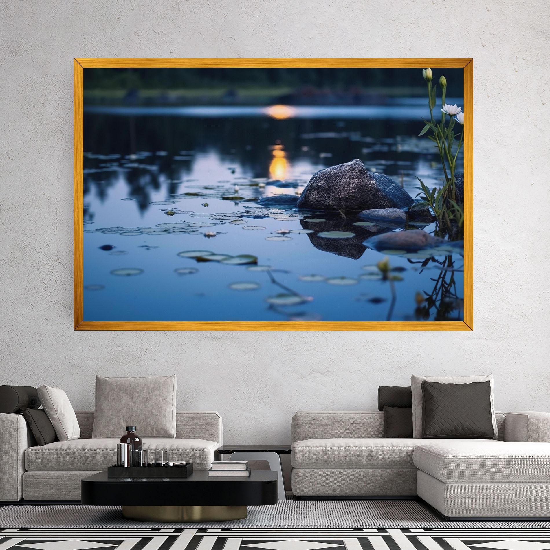 Leinwandbild Water Stones mockup 2