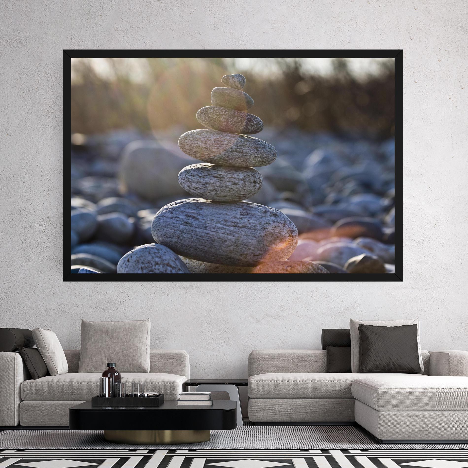 Leinwandbild Closeup Shot Rocks mockup 2
