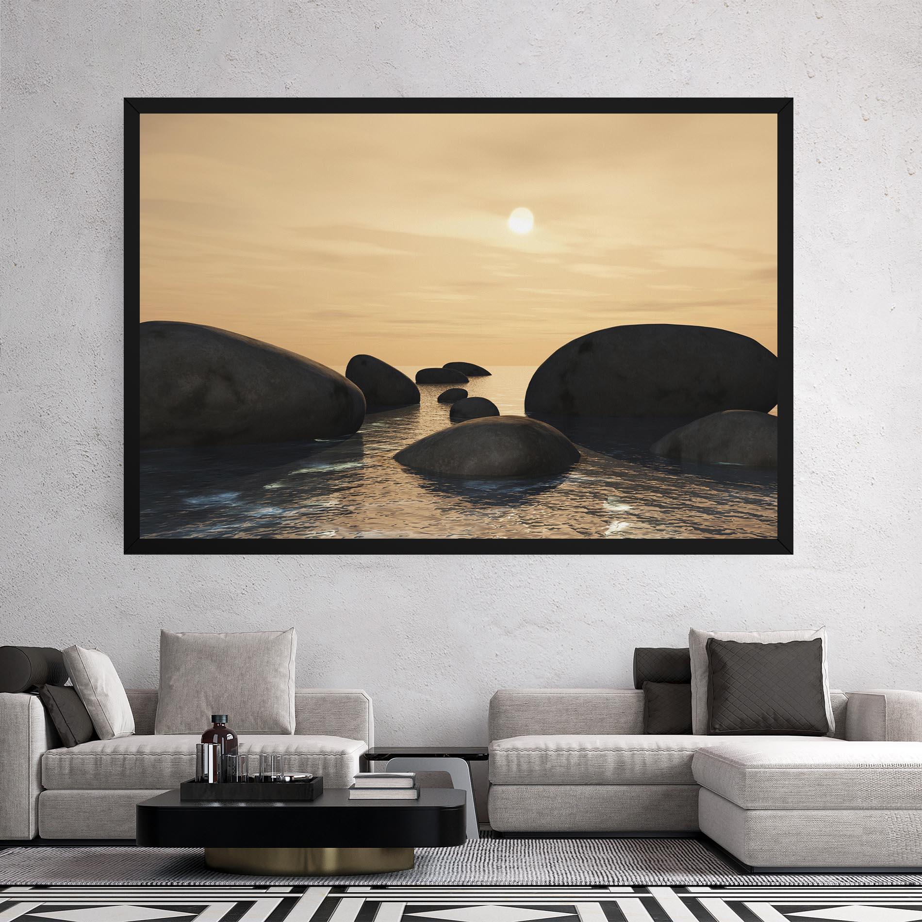 Leinwandbild Peace Rock mockup 2