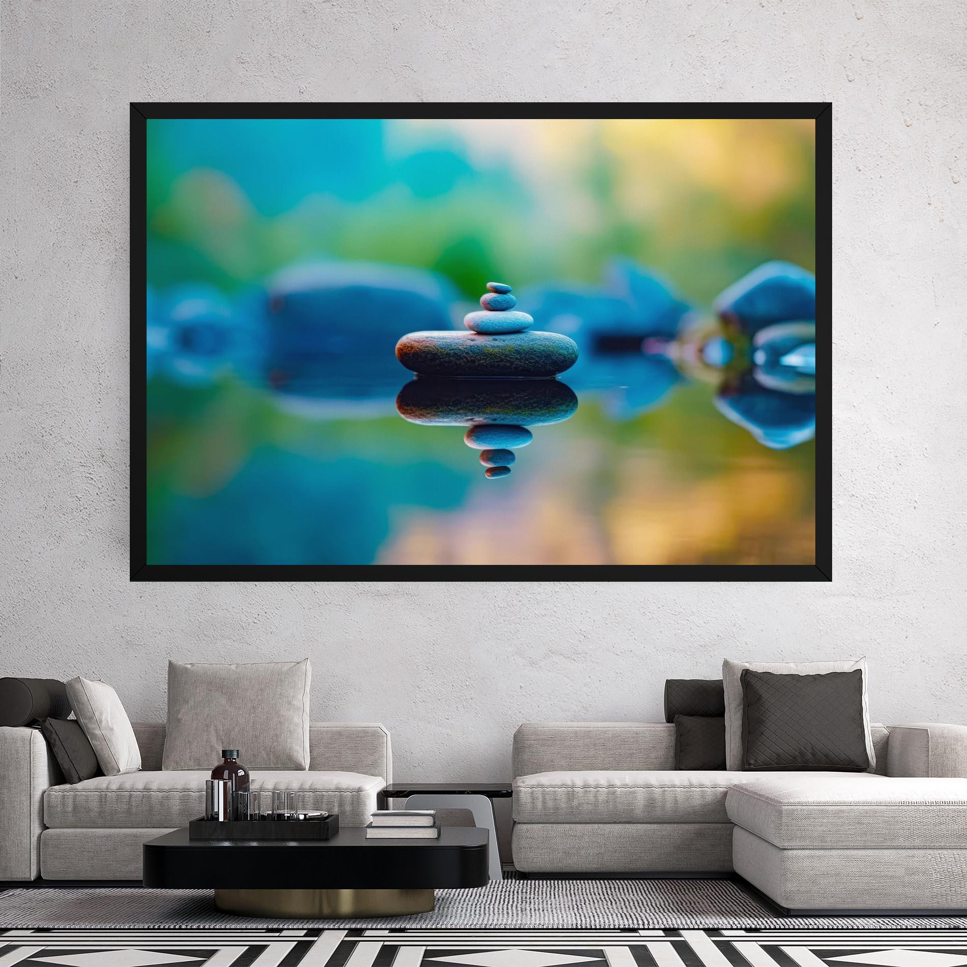 Leinwandbild Pile Rocks mockup 2