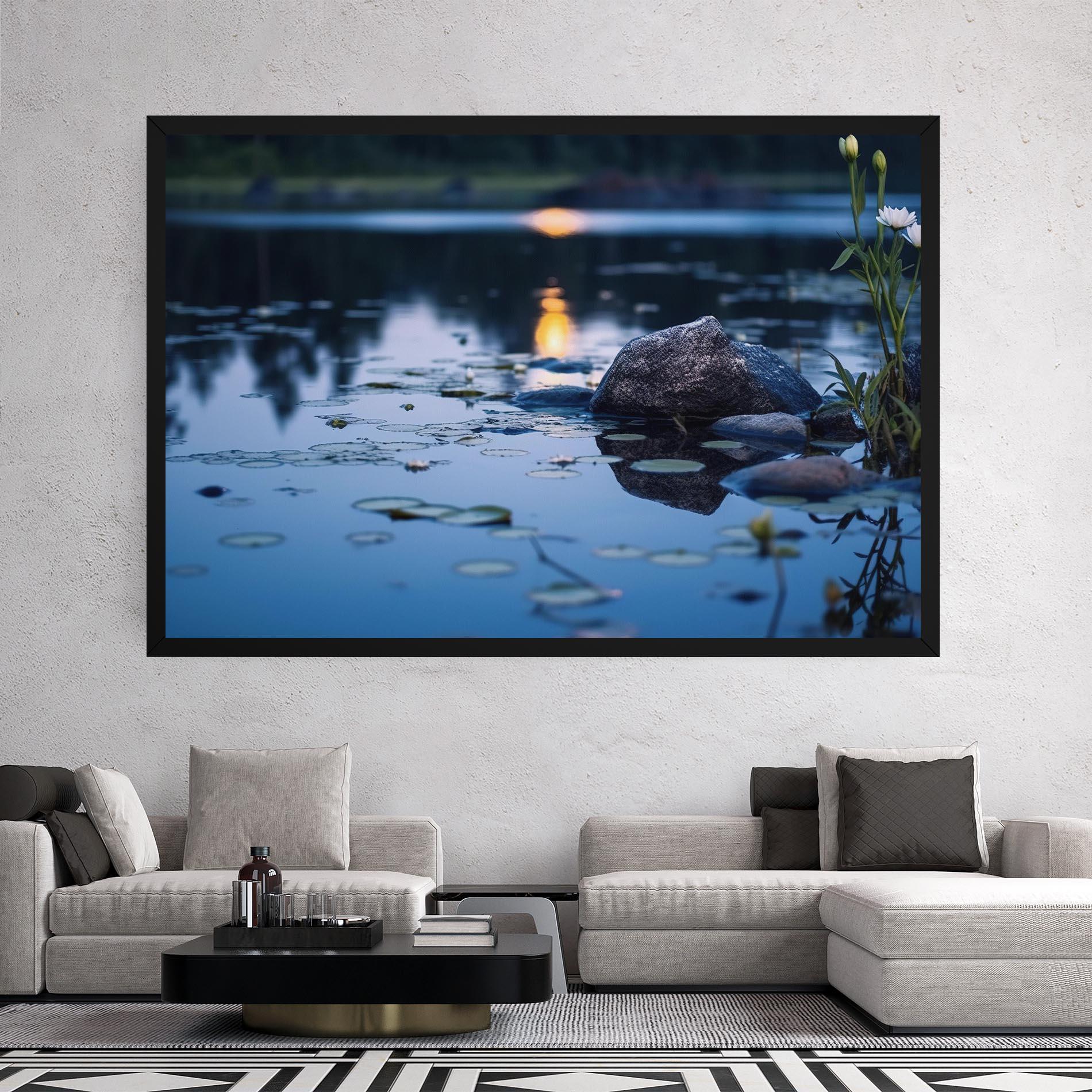 Leinwandbild Water Stones mockup 2