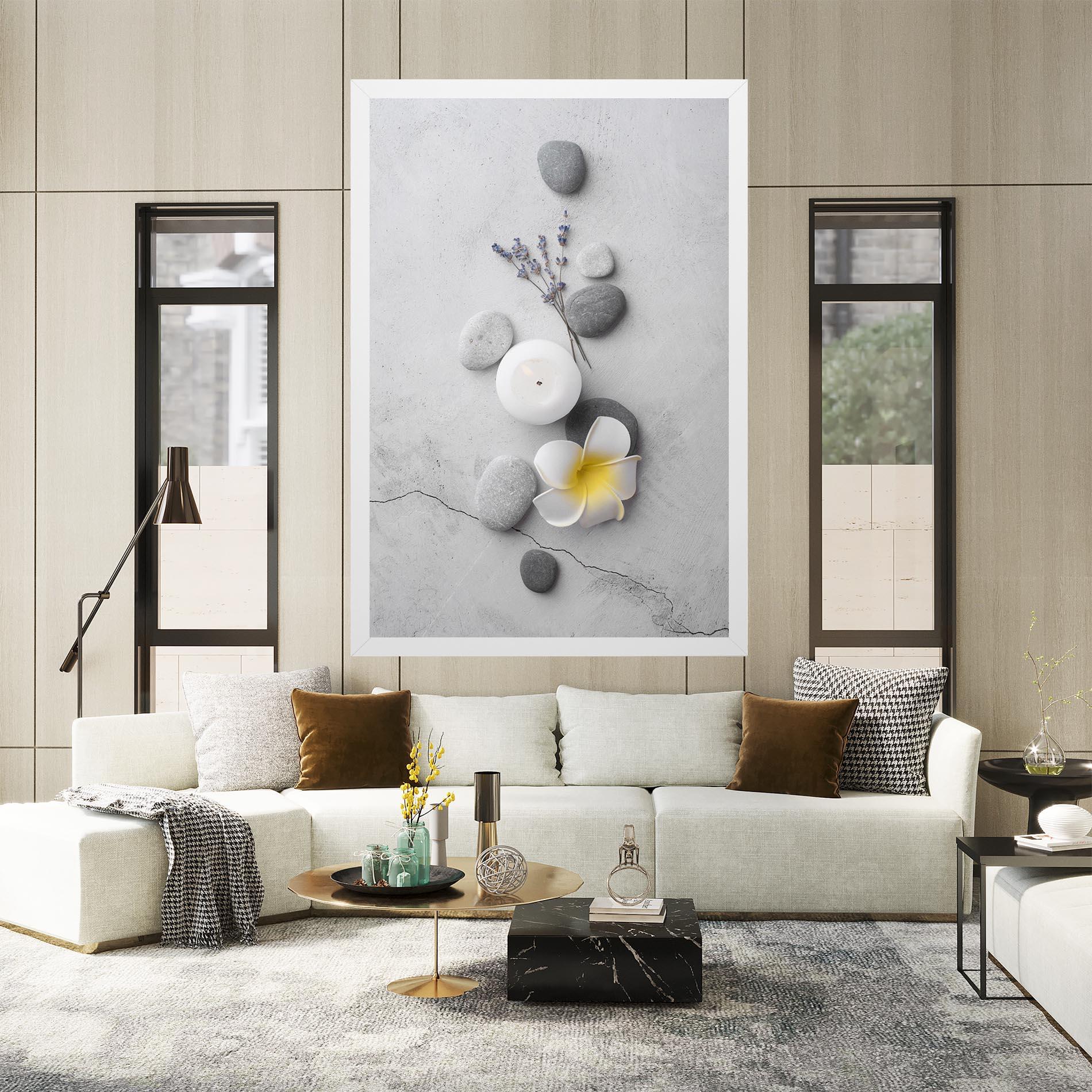 Leinwandbild Feng Shui Stones mockup 2